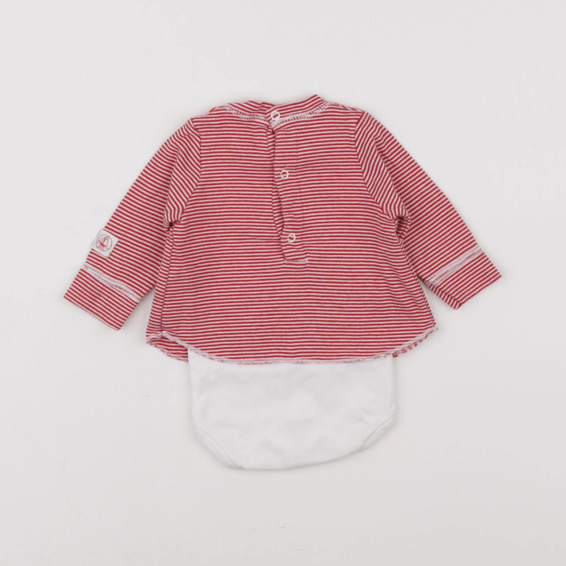 Petit Bateau - body tee-shirt rouge - 1 mois