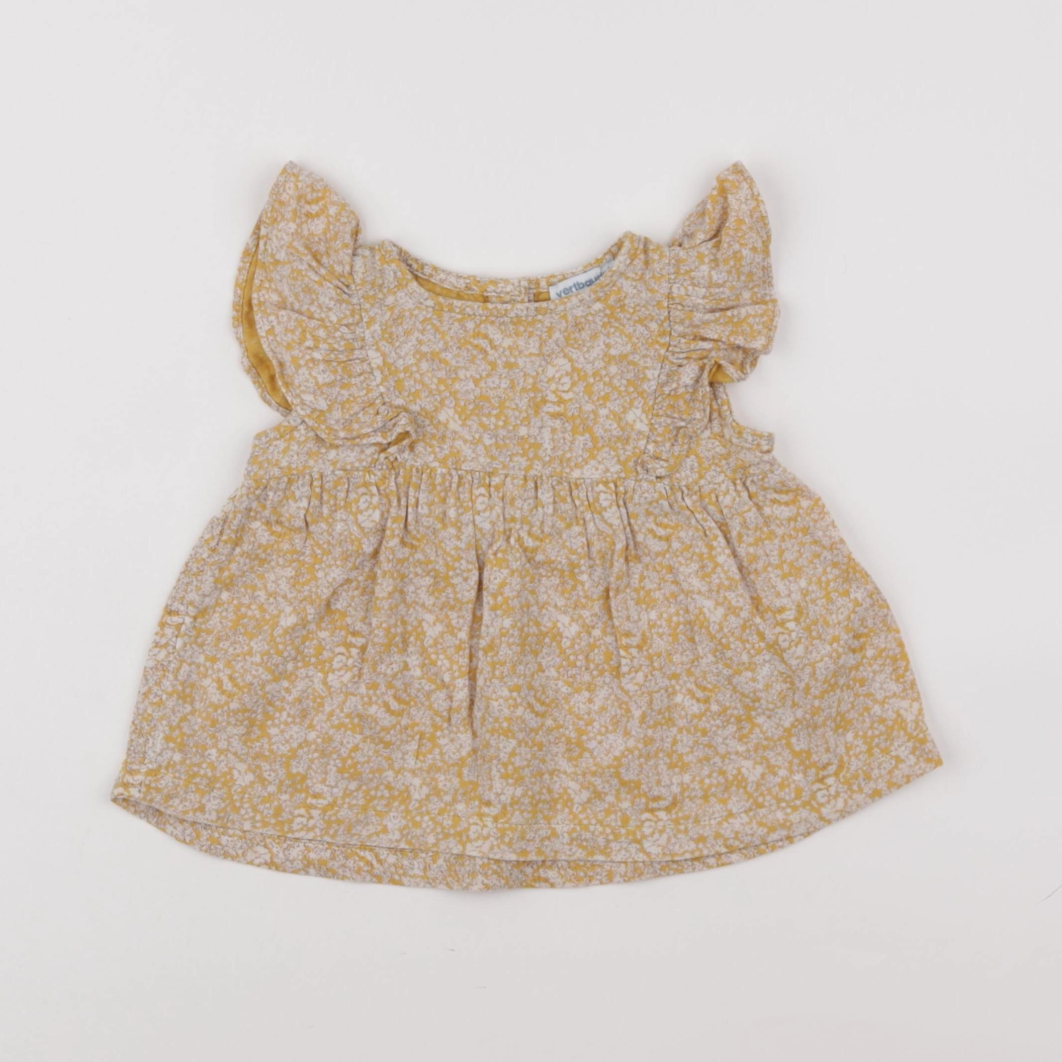 Vertbaudet - blouse jaune - 12 mois