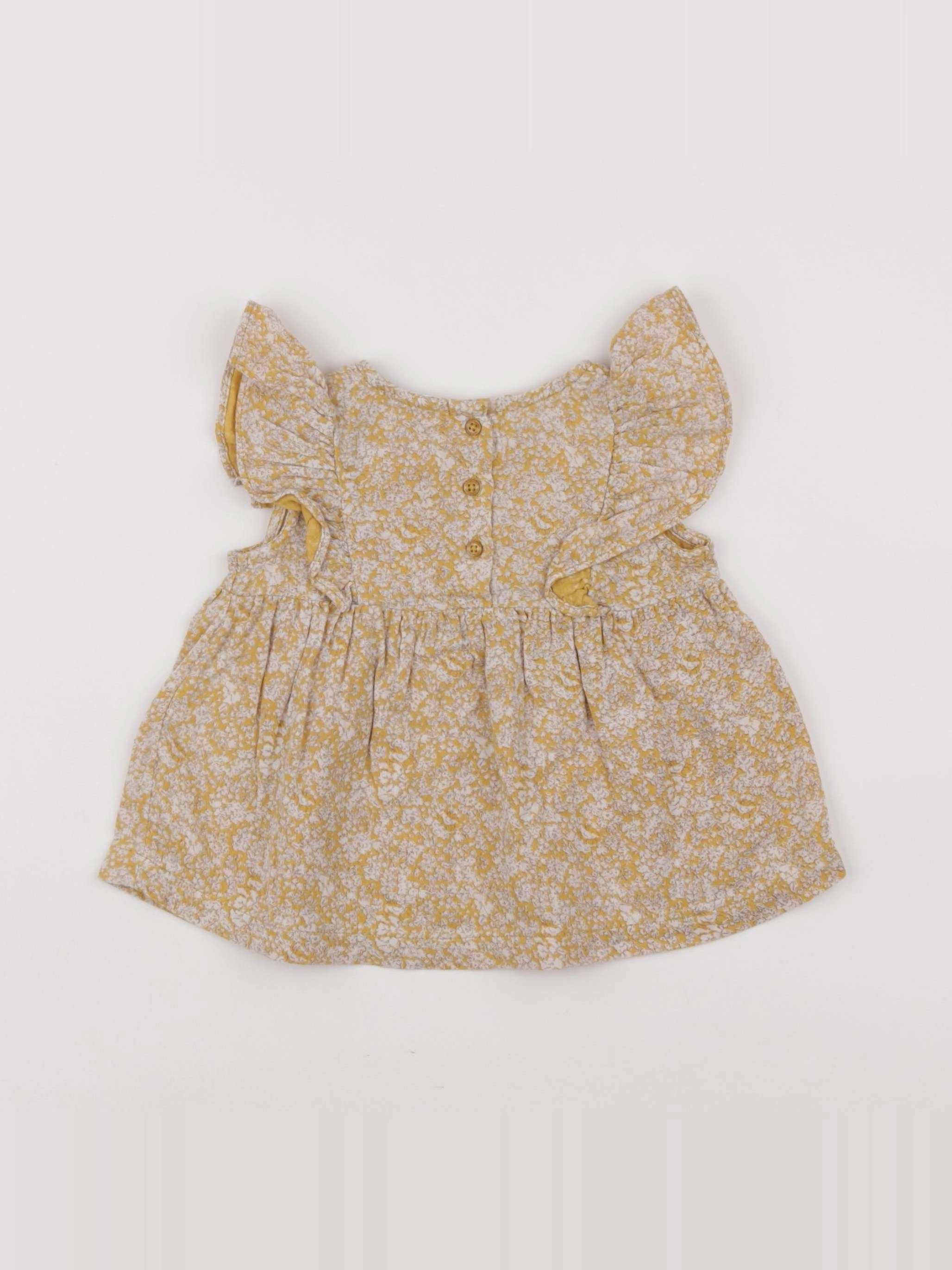 Vertbaudet - blouse jaune - 12 mois