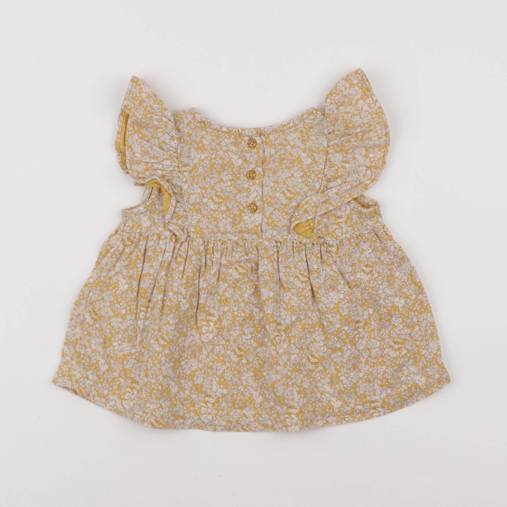 Vertbaudet - blouse jaune - 12 mois