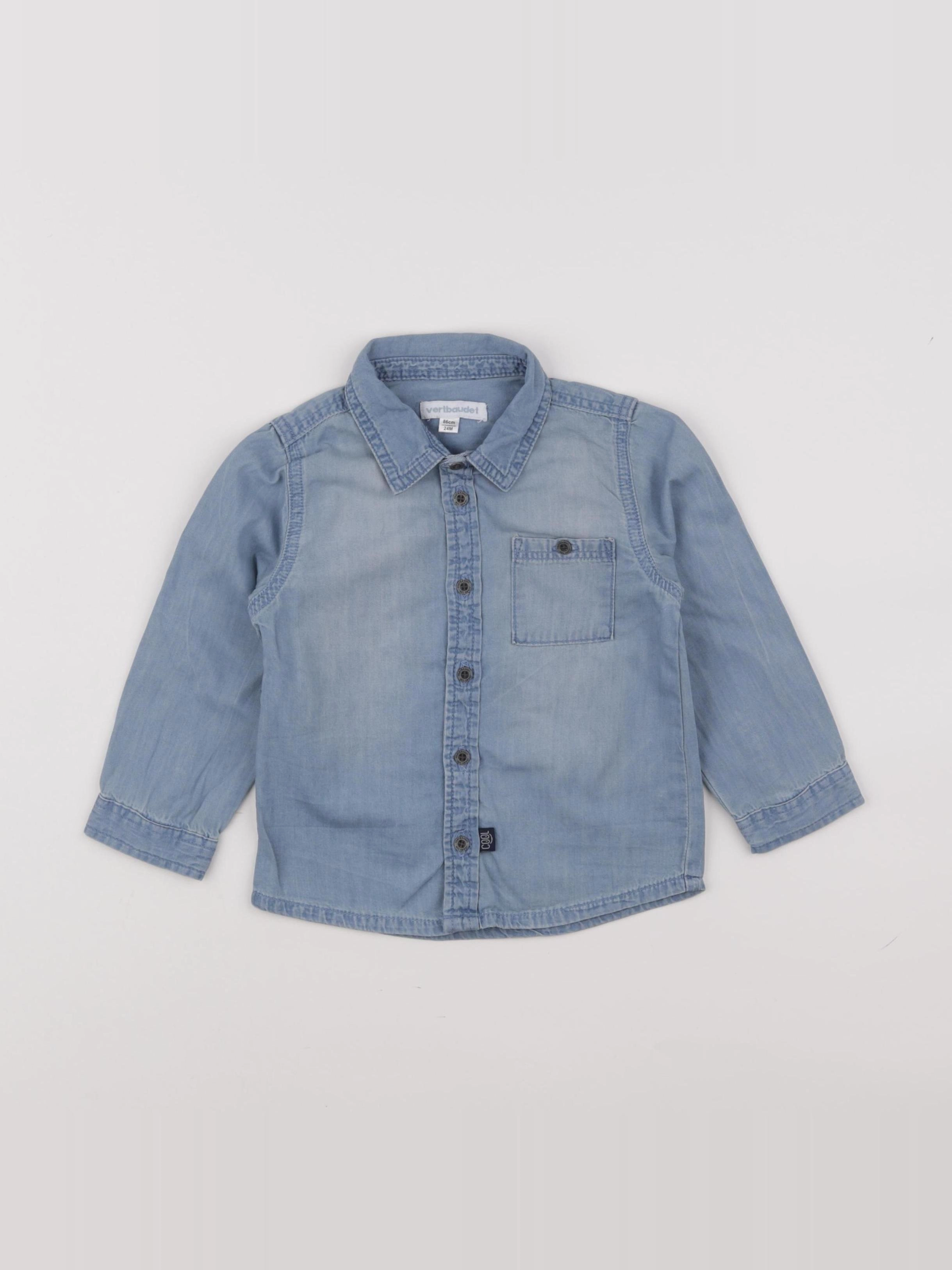 Vertbaudet - chemise bleu - 24 mois