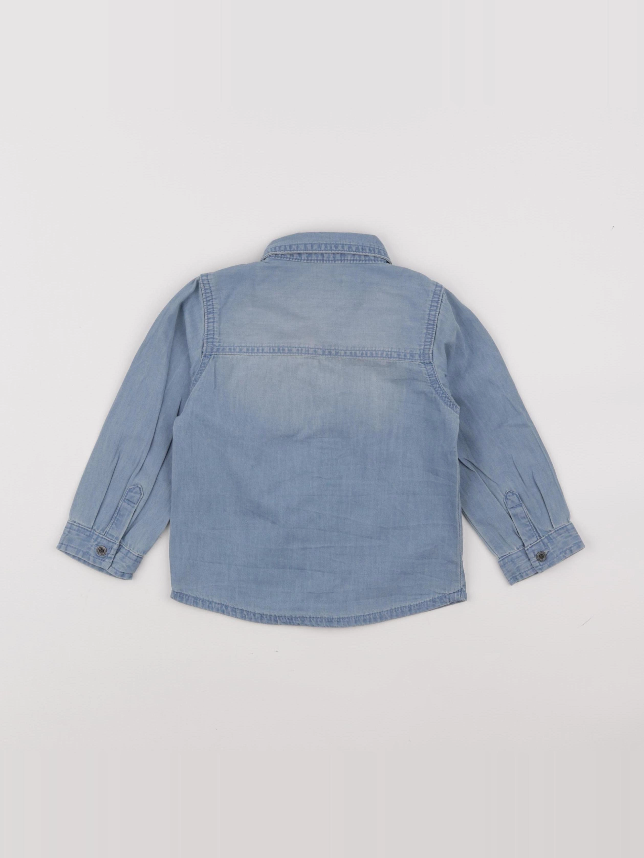 Vertbaudet - chemise bleu - 24 mois