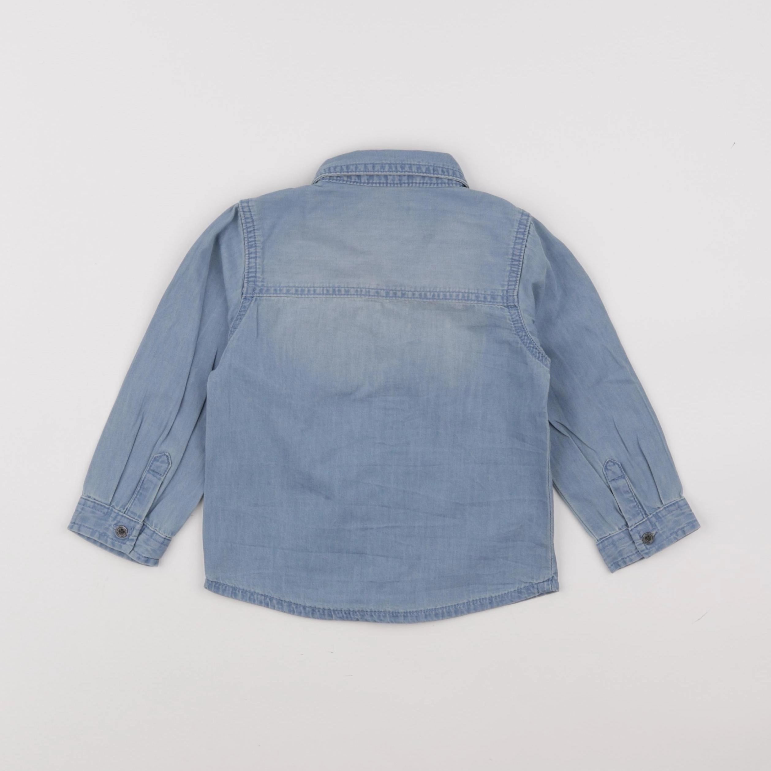 Vertbaudet - chemise bleu - 24 mois