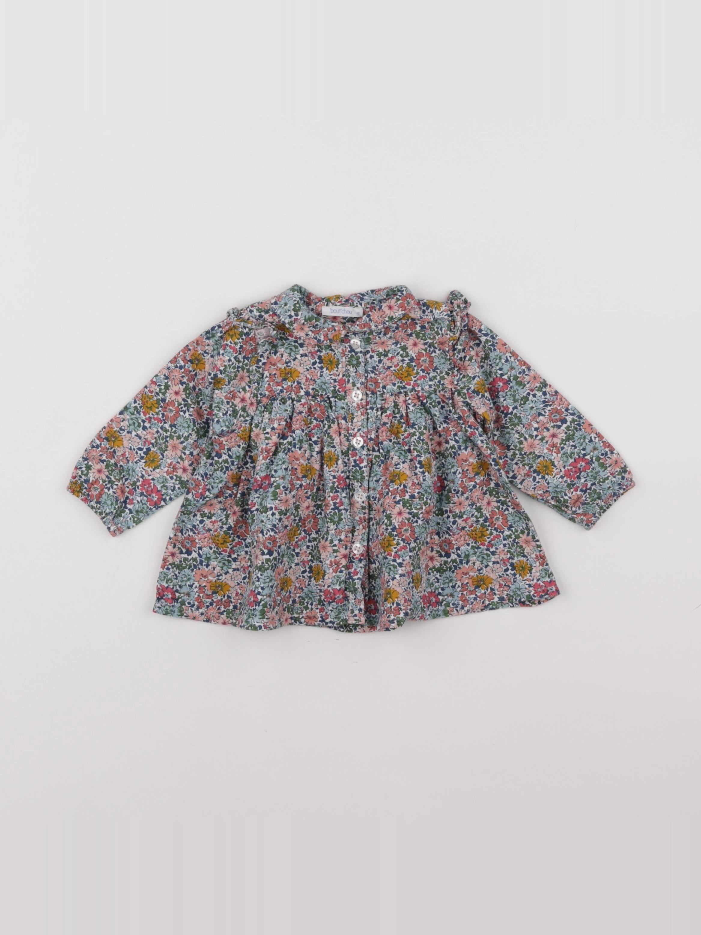 Boutchou - blouse multicolore - 6 mois