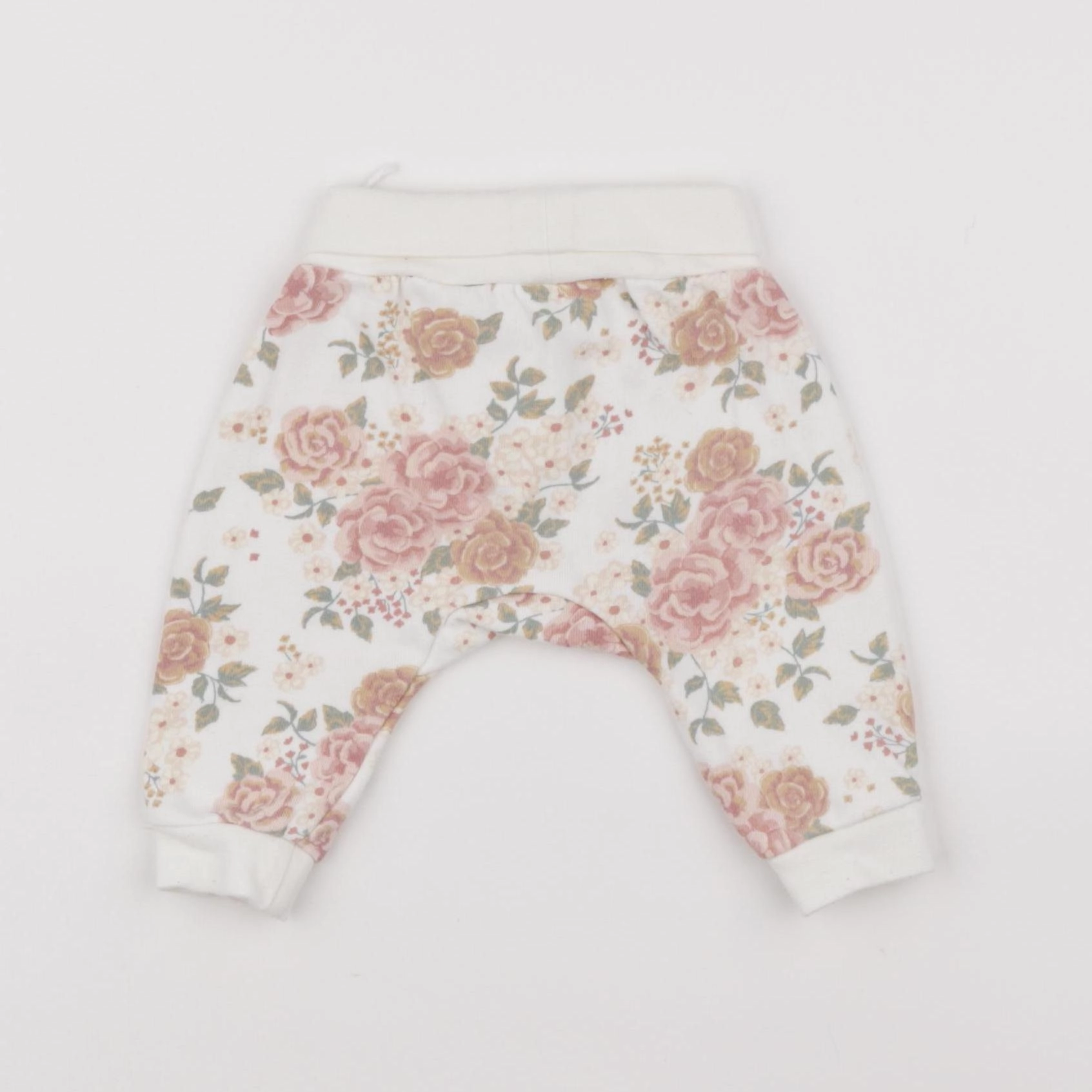 H&M - sarouel blanc, rose - 3 mois