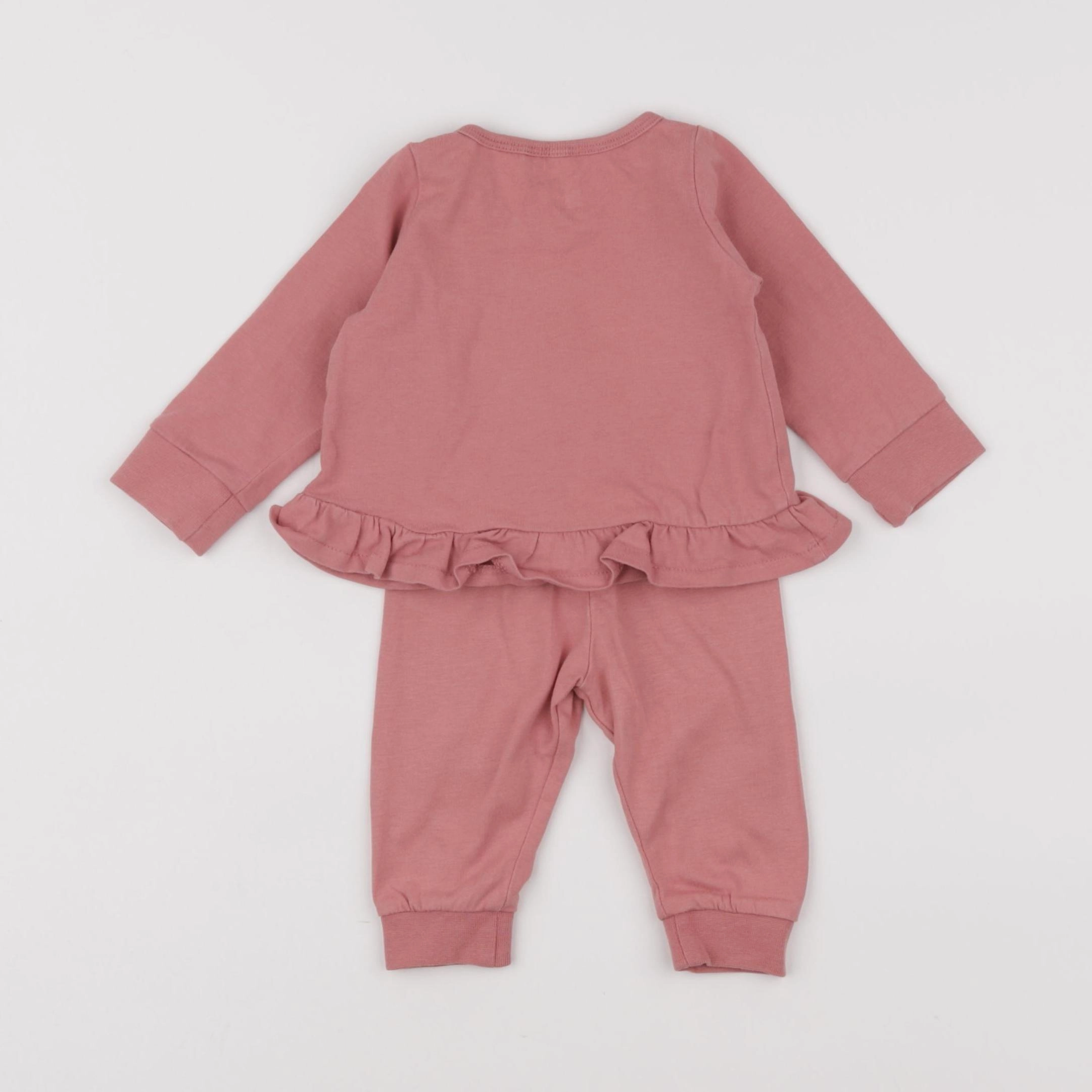 H&M - ensemble rose - 1 mois
