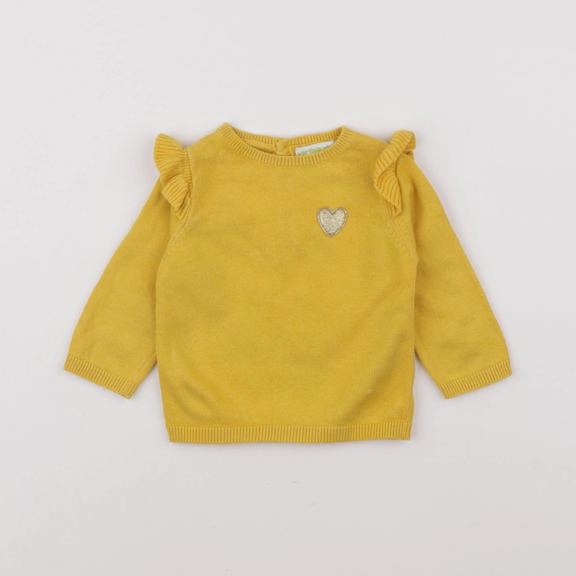 Vertbaudet - pull jaune - 6 mois