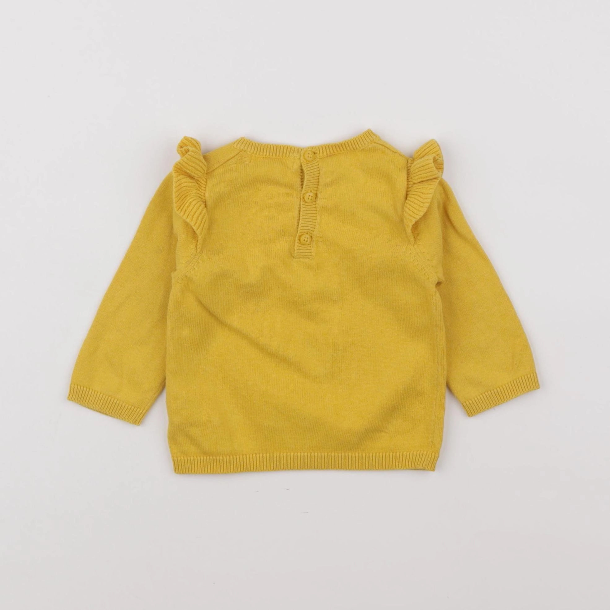 Vertbaudet - pull jaune - 6 mois