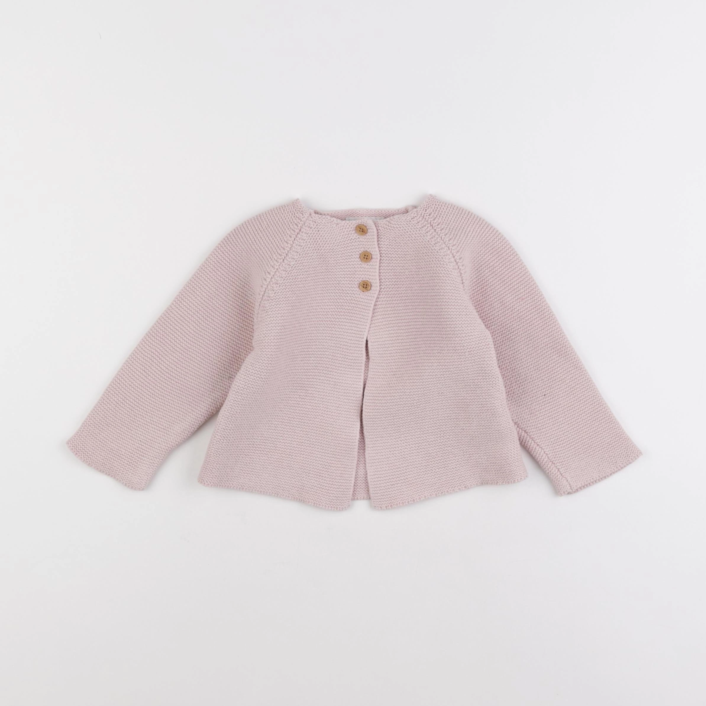 Boutchou - gilet rose - 12 mois