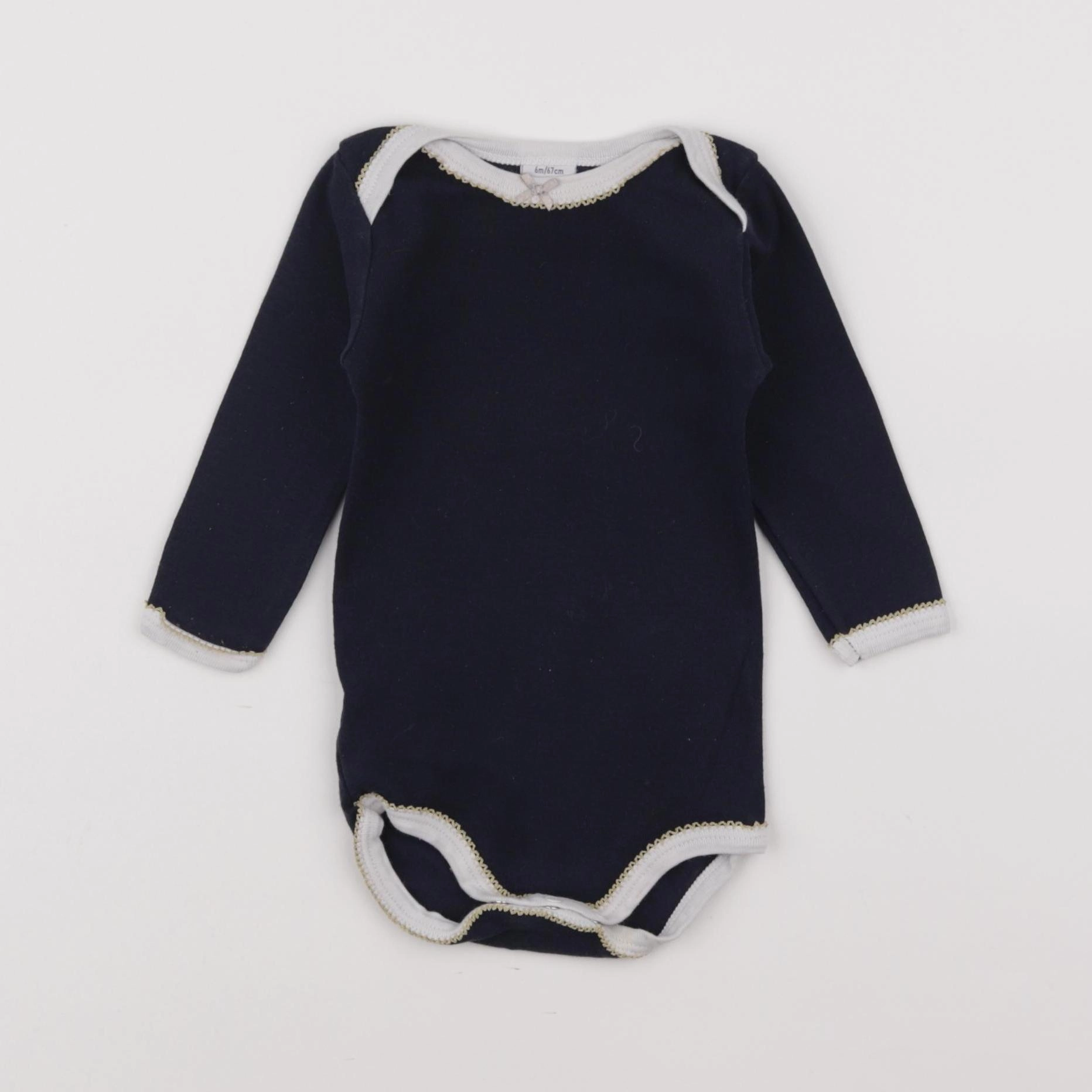 Petit Bateau - body bleu - 6 mois