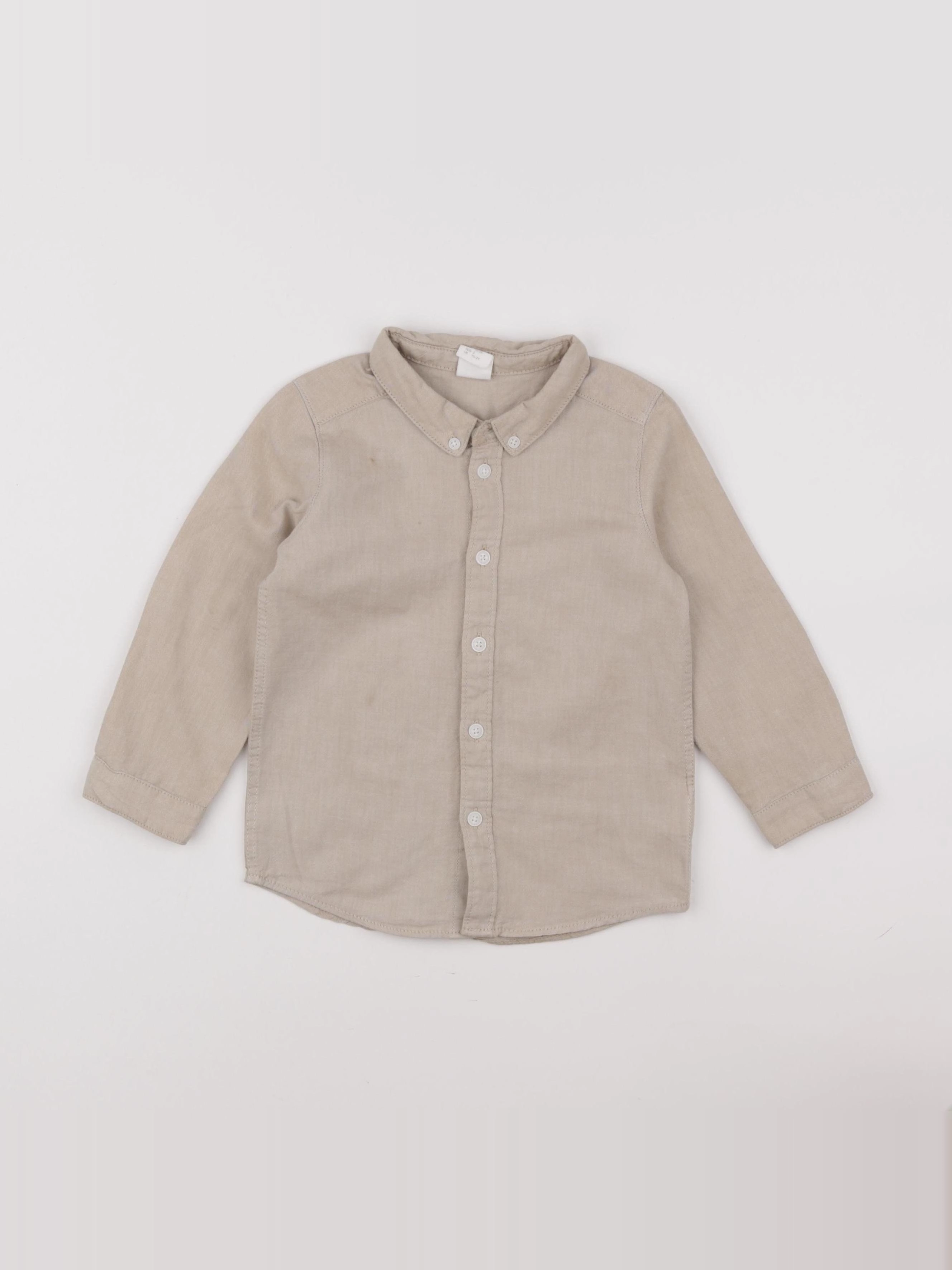 H&M - chemise beige - 18/24 mois