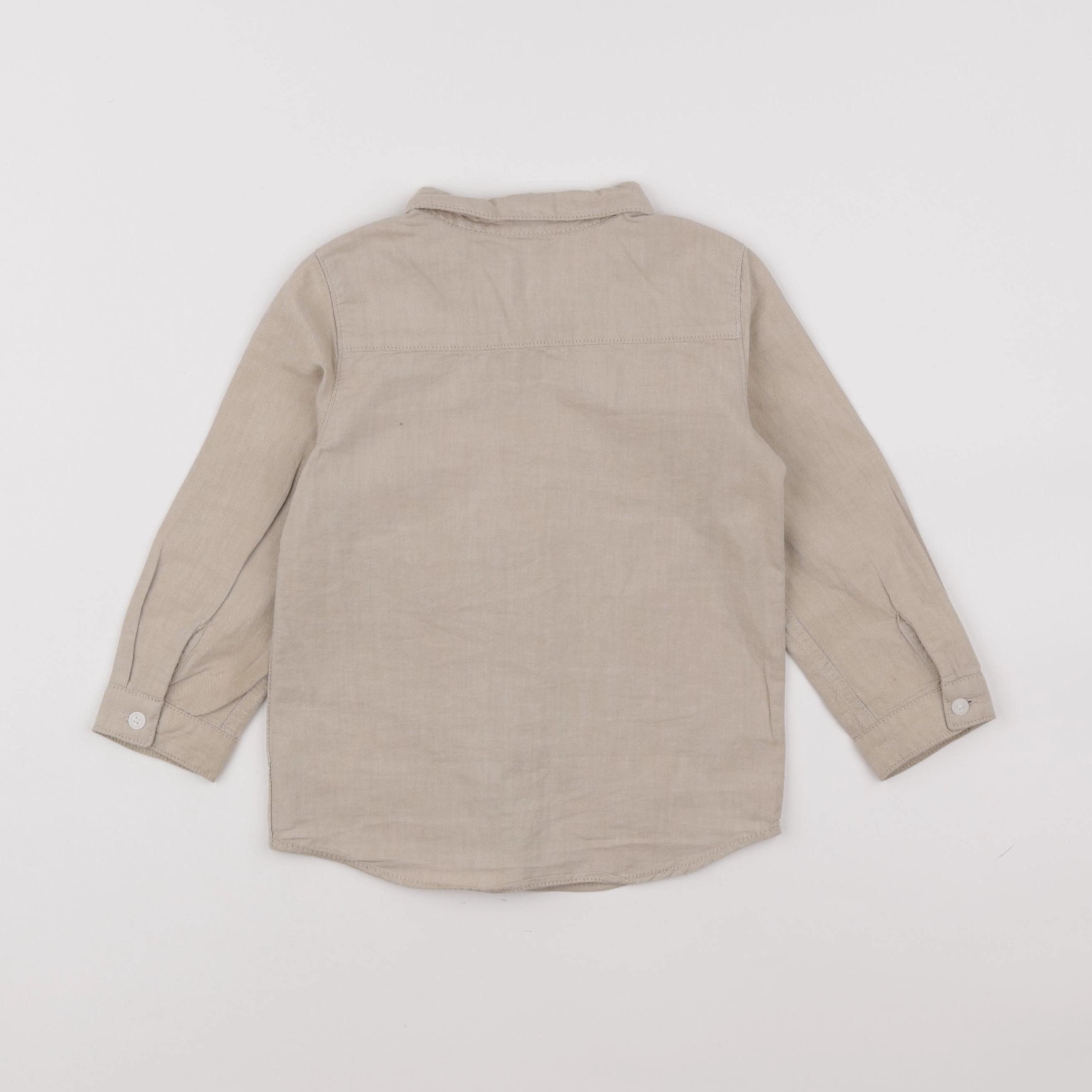 H&M - chemise beige - 18/24 mois