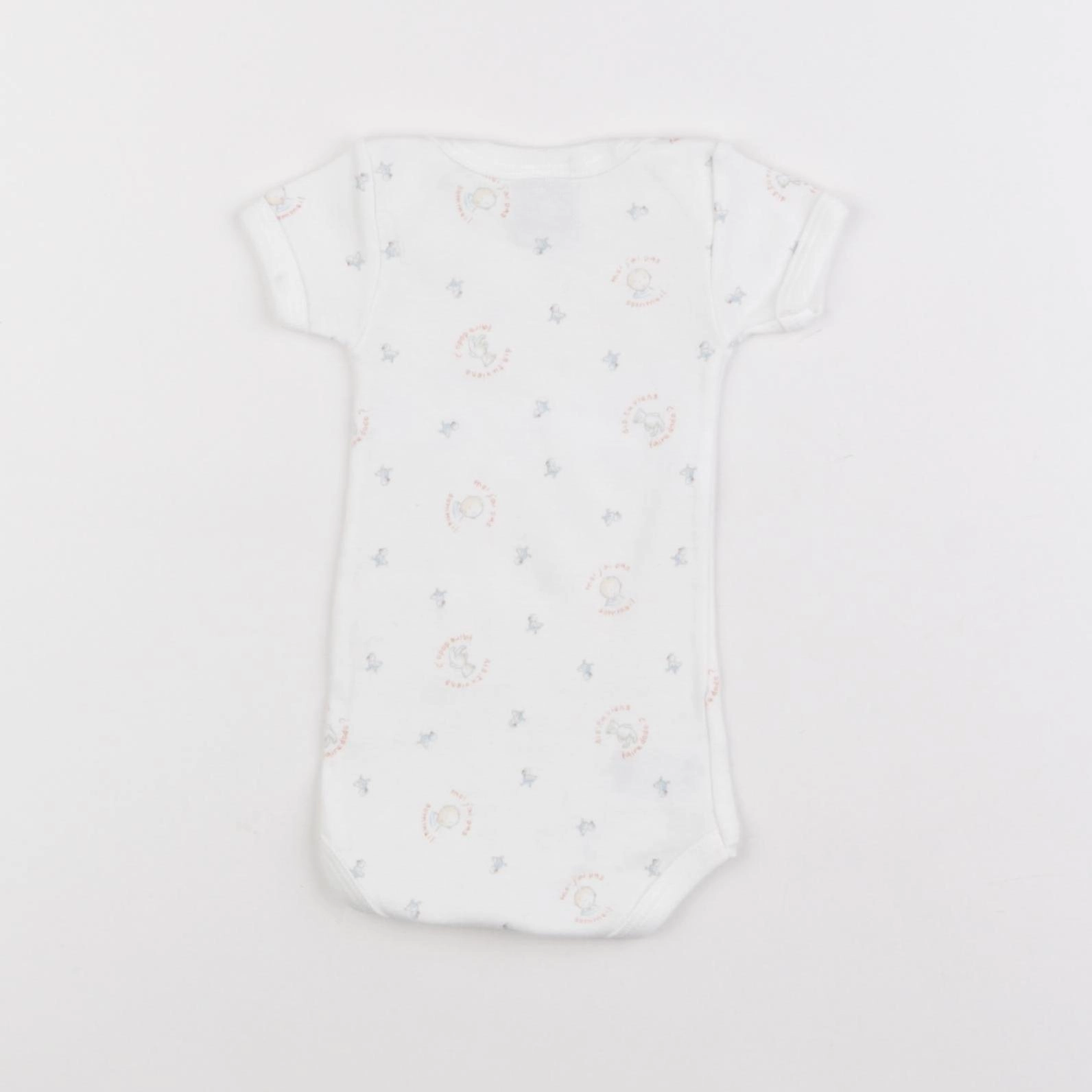 Petit Bateau - body blanc - 1 mois