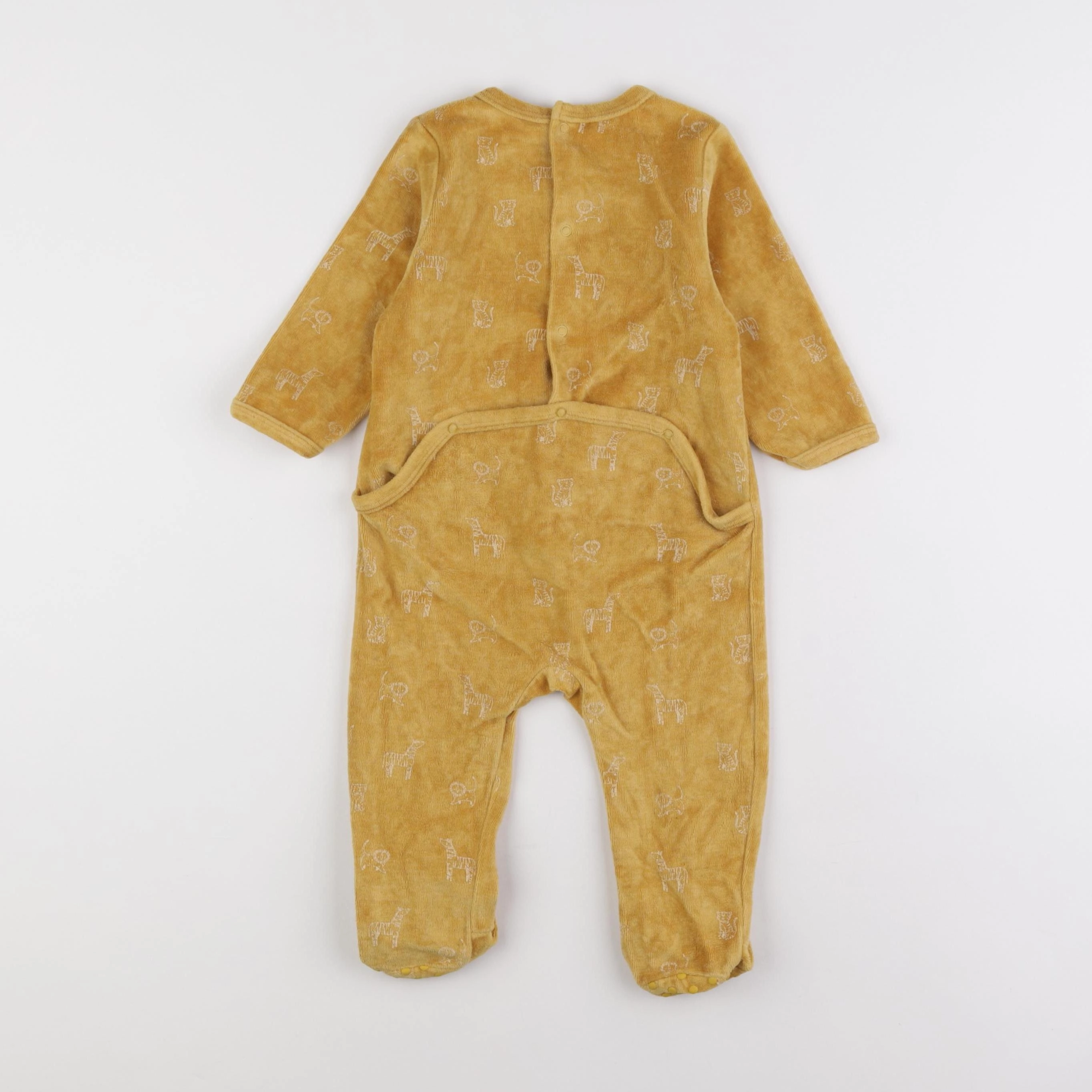 Vertbaudet - pyjama velours jaune - 12 mois