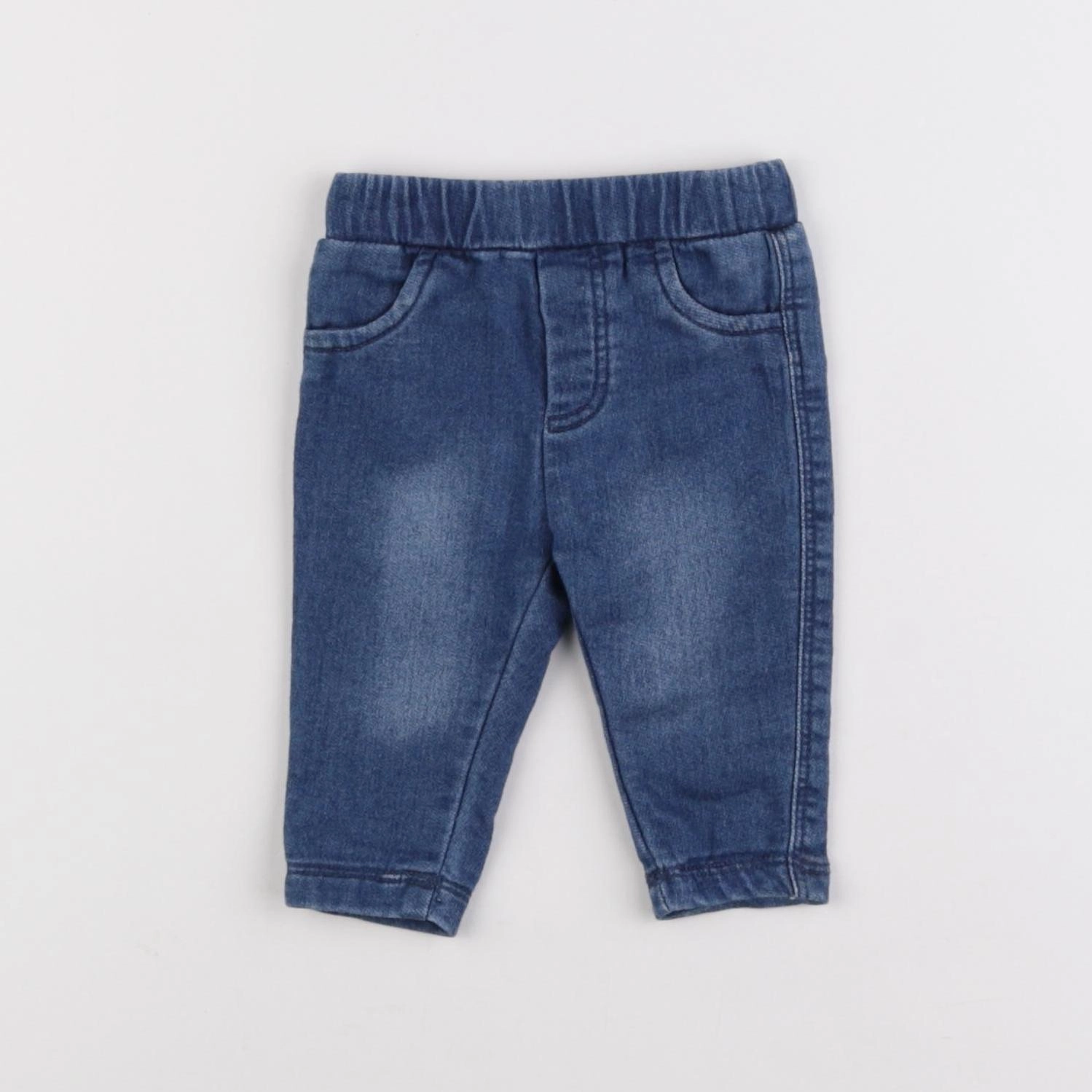 Vertbaudet - jegging bleu - 3 mois