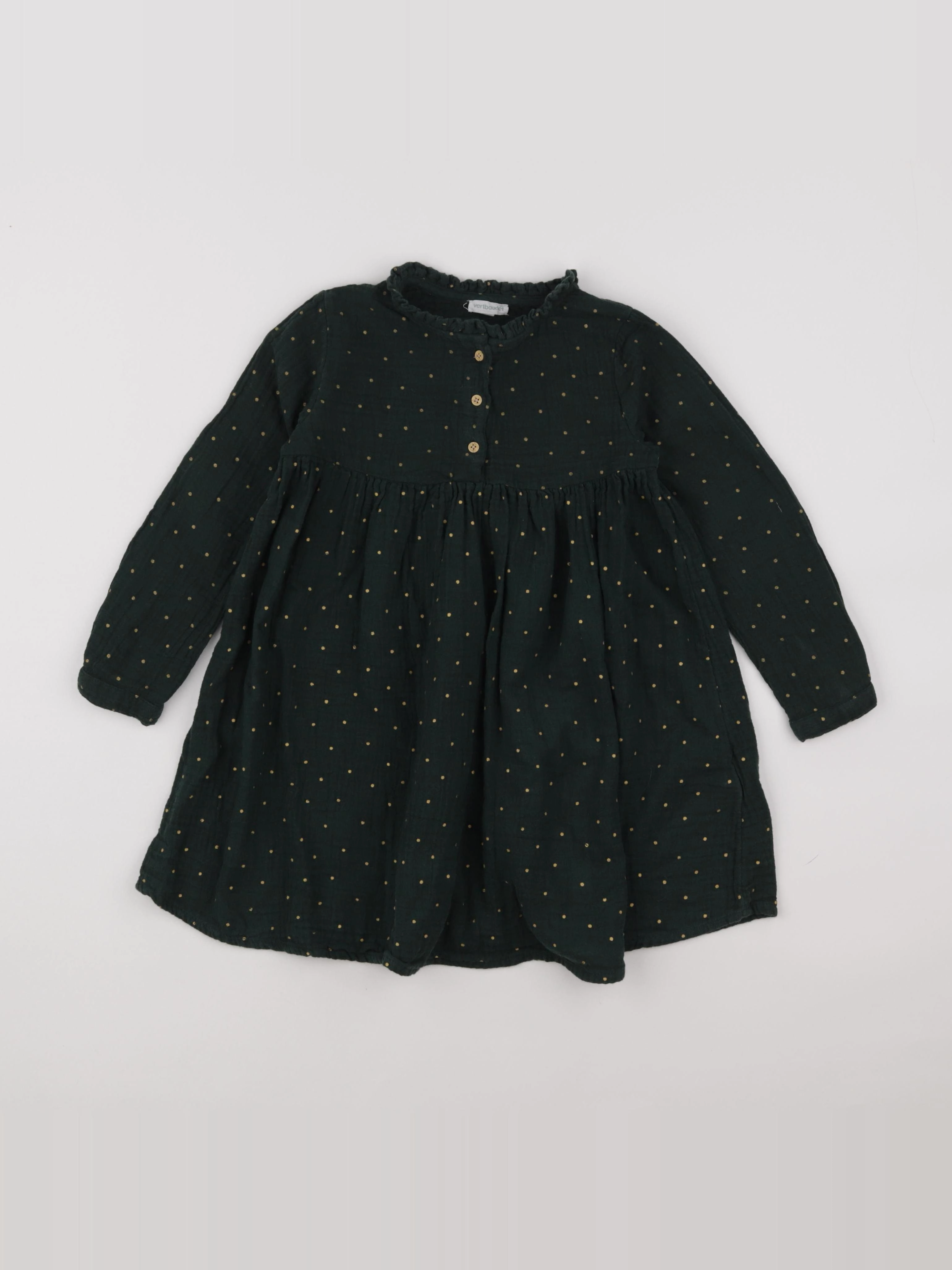 Vertbaudet - robe vert - 5 ans