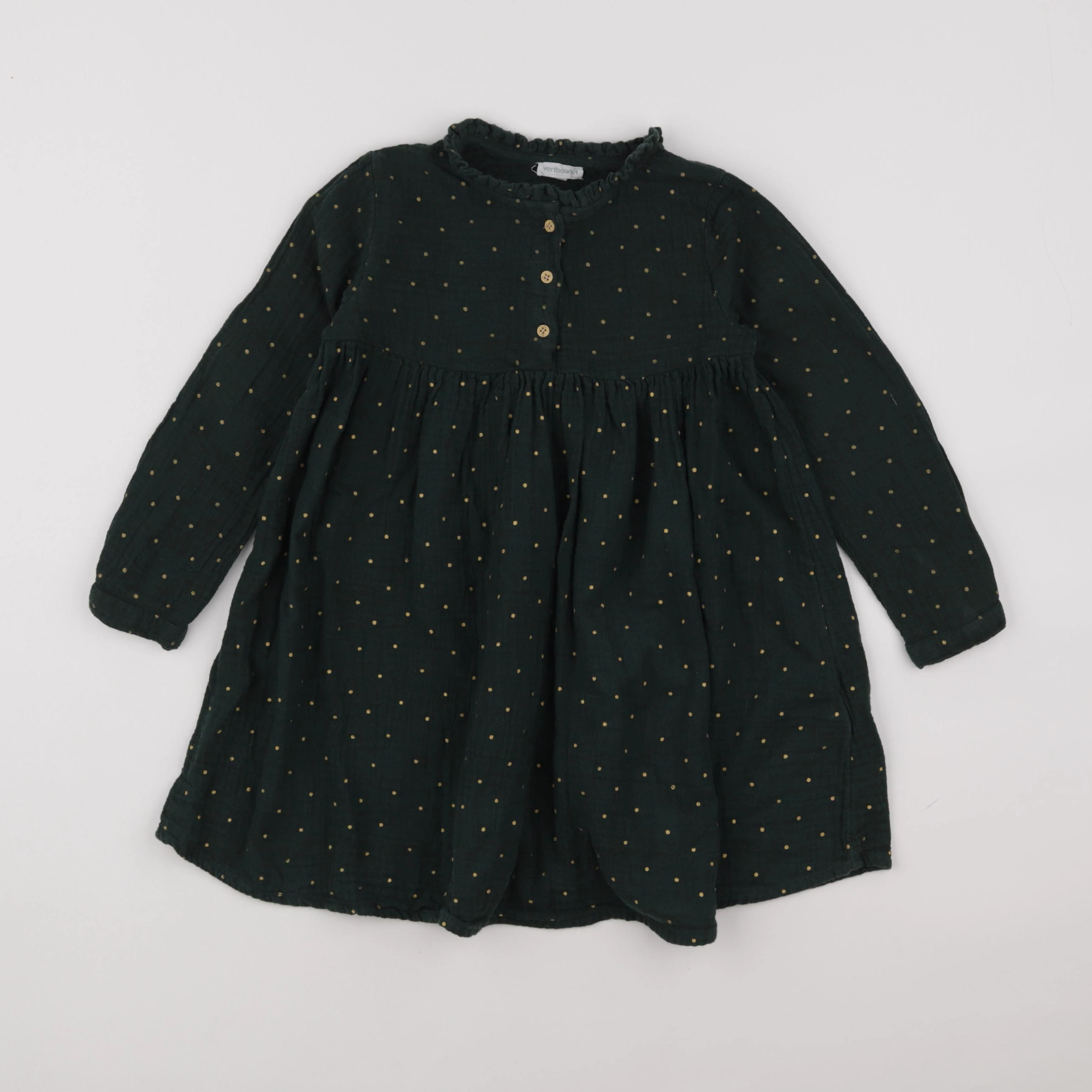 Vertbaudet - robe vert - 5 ans
