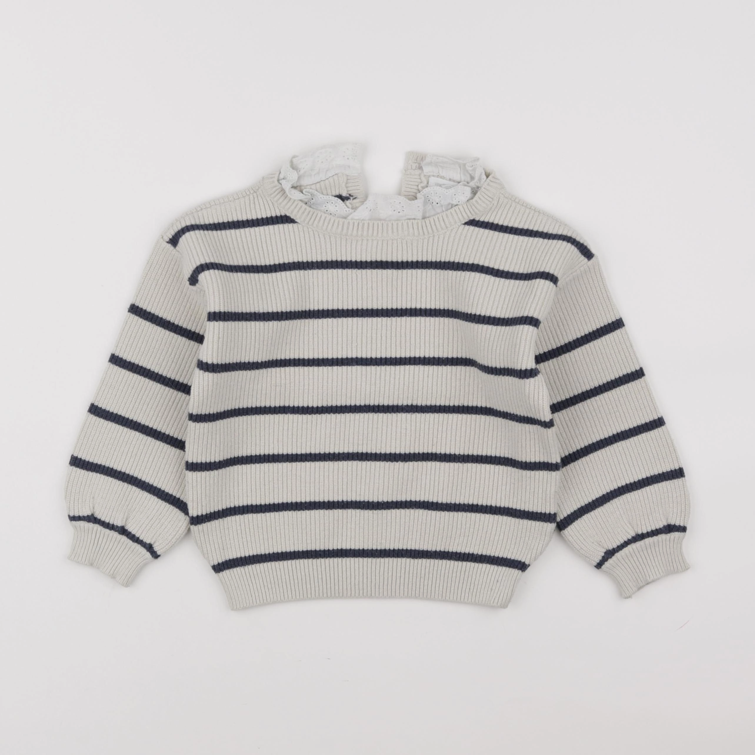 Vertbaudet - pull gris, bleu - 5 ans
