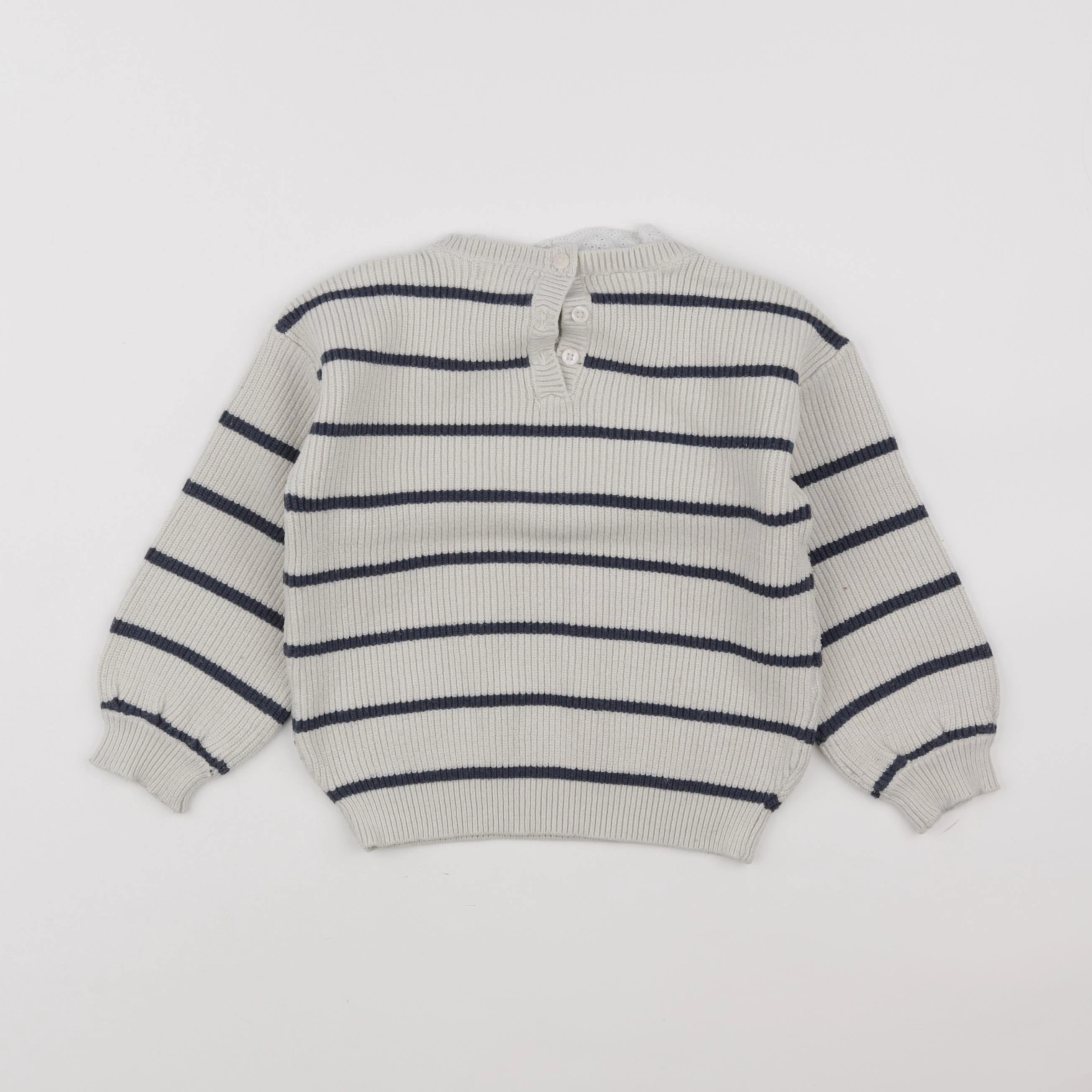Vertbaudet - pull gris, bleu - 5 ans