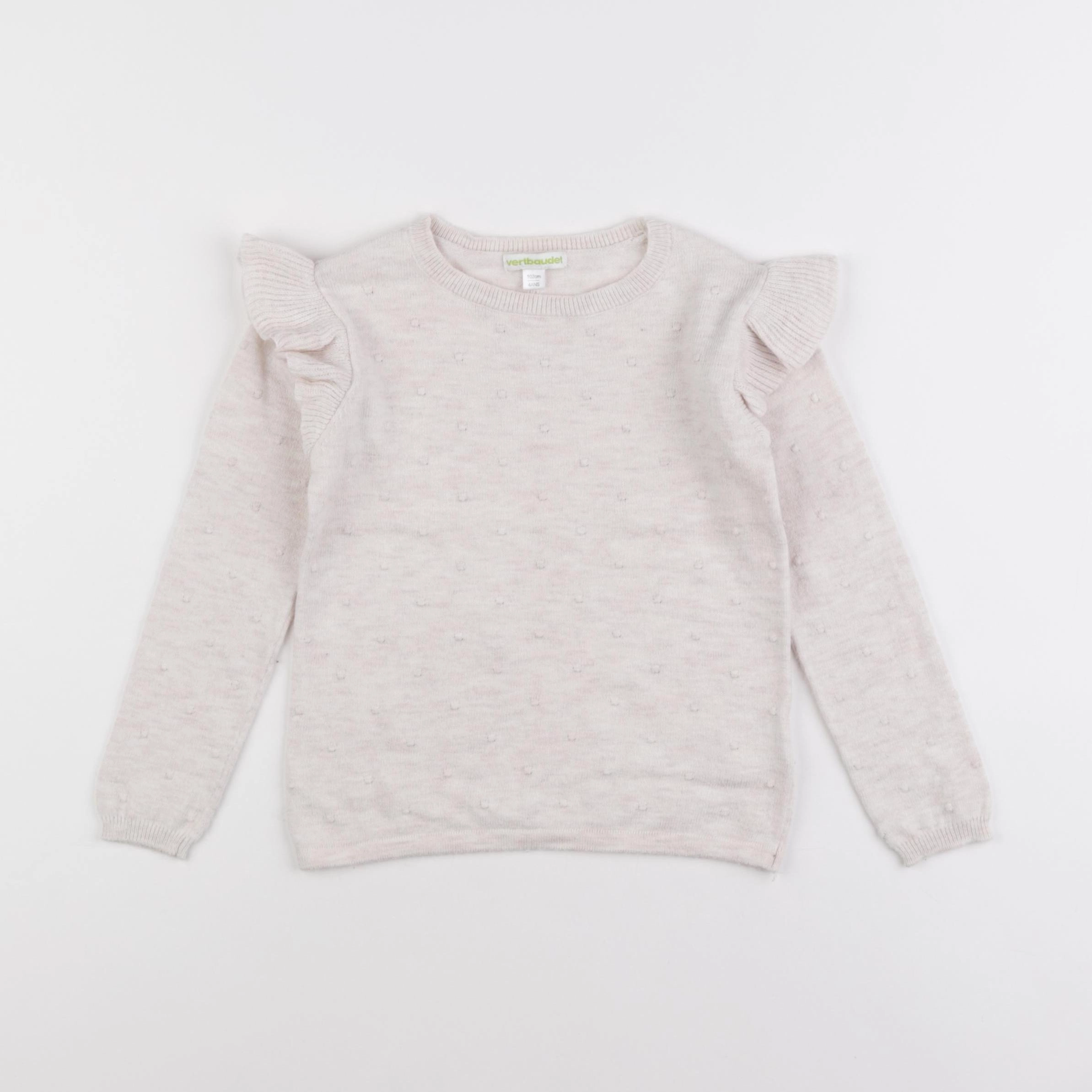Vertbaudet - pull beige - 4 ans