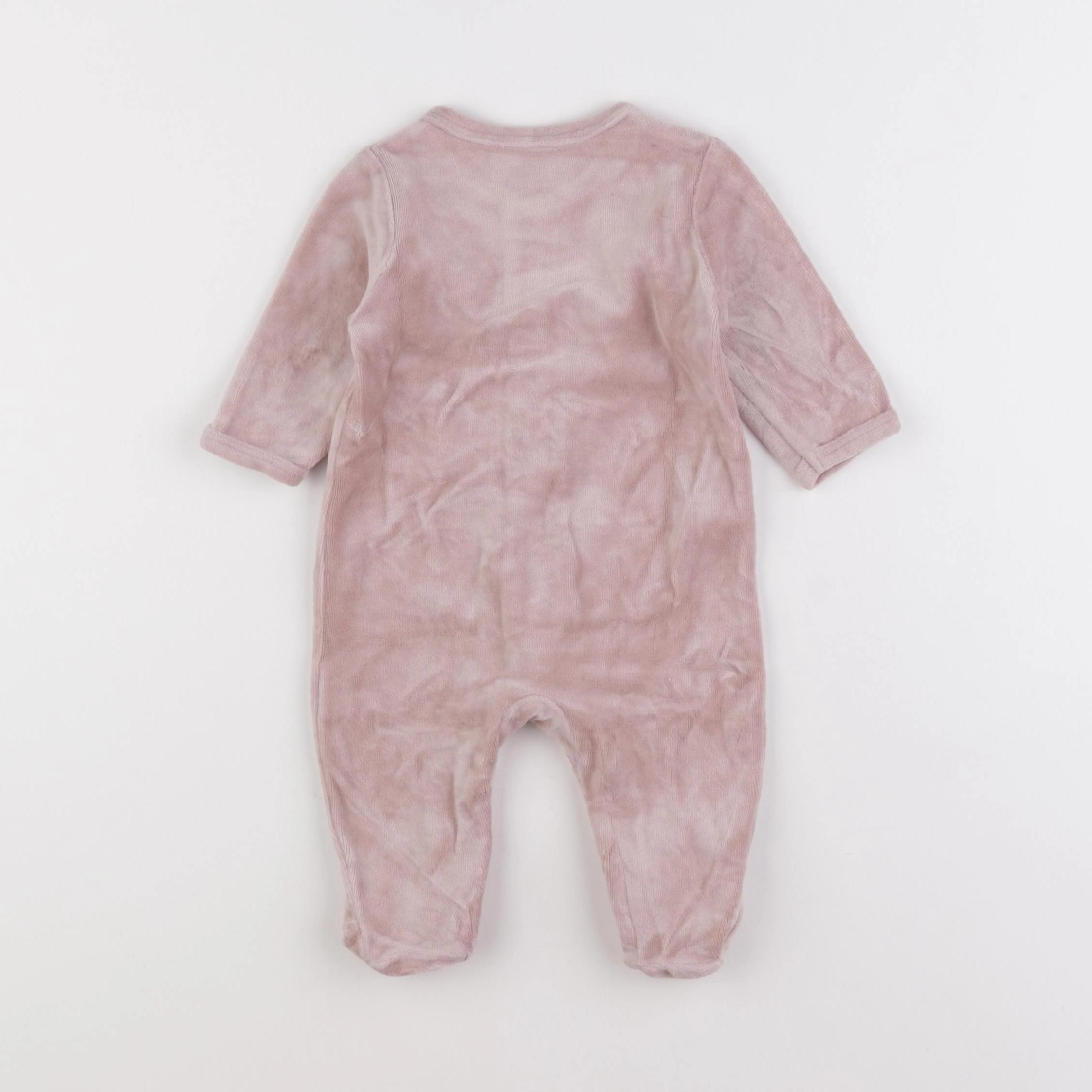 Vertbaudet - pyjama velours rose - 3 mois