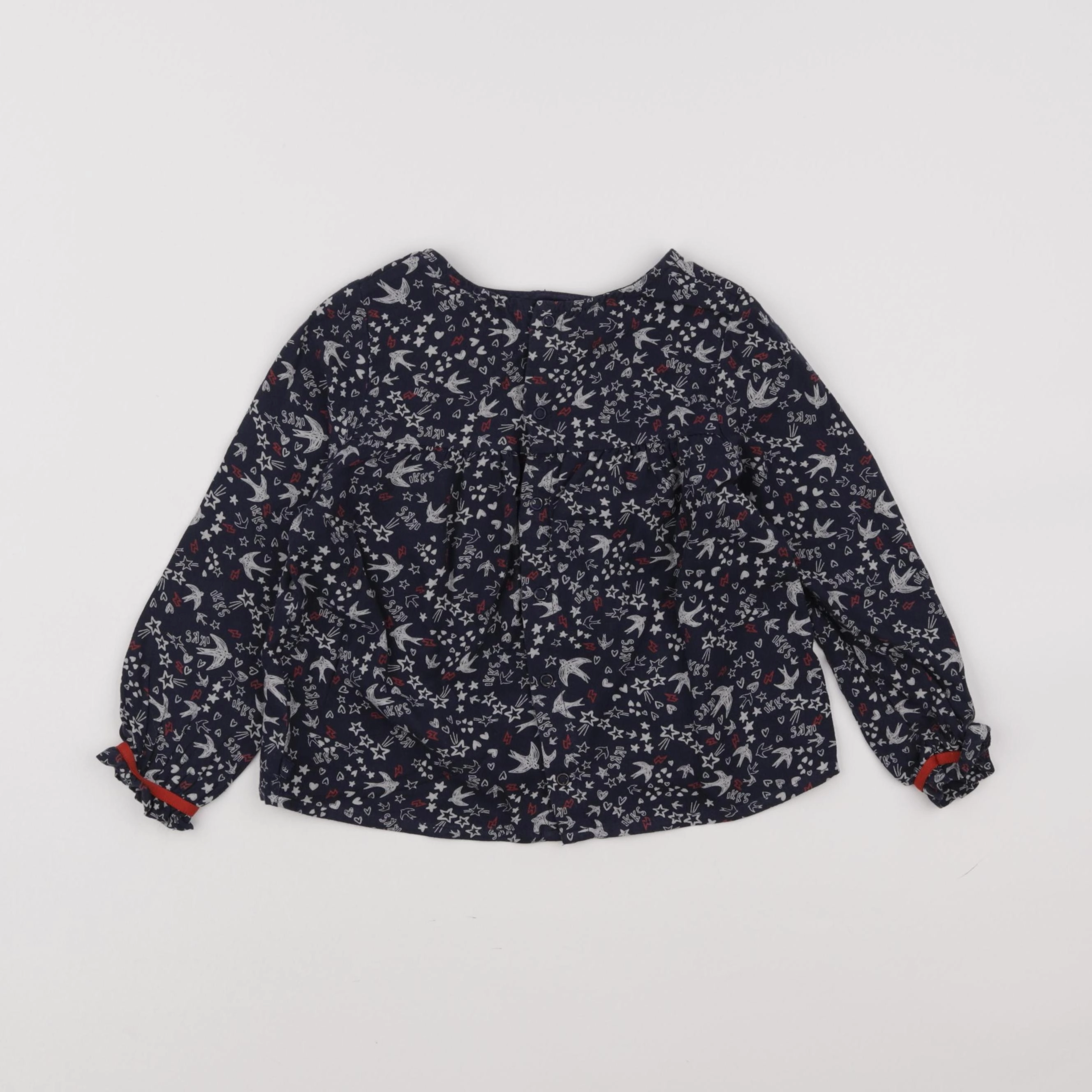 IKKS - blouse bleu - 3 ans