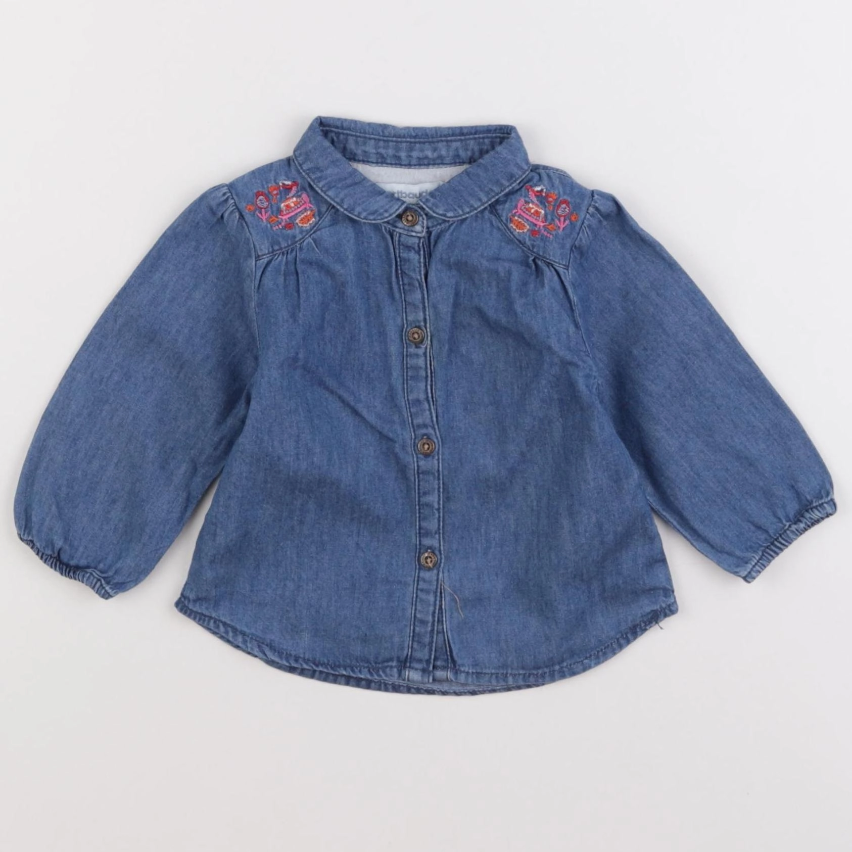 Vertbaudet - blouse bleu - 6 mois