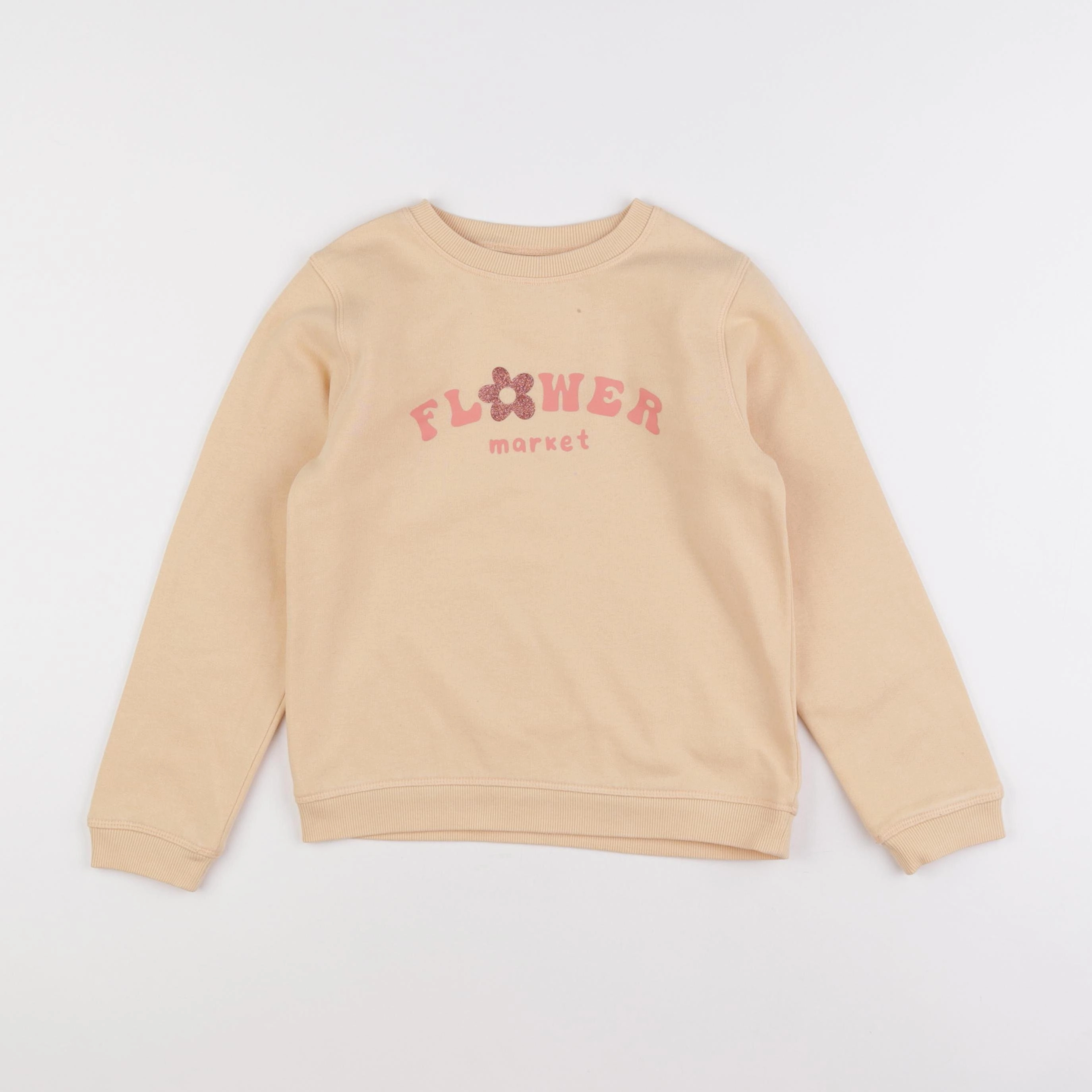Vertbaudet - sweat orange - 8 ans