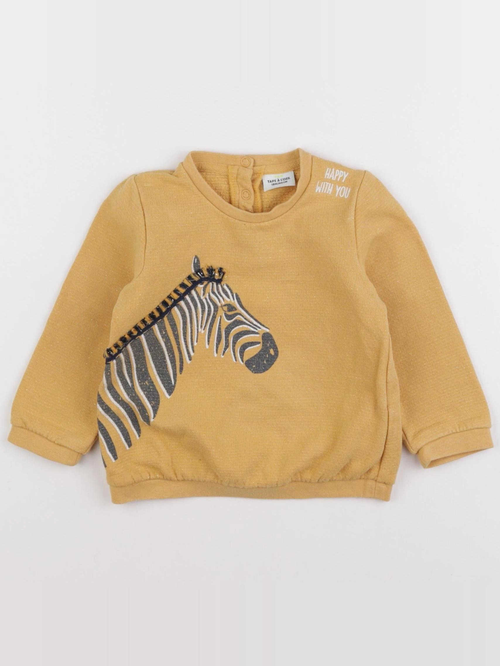 Tape à l'oeil - sweat jaune - 18 mois