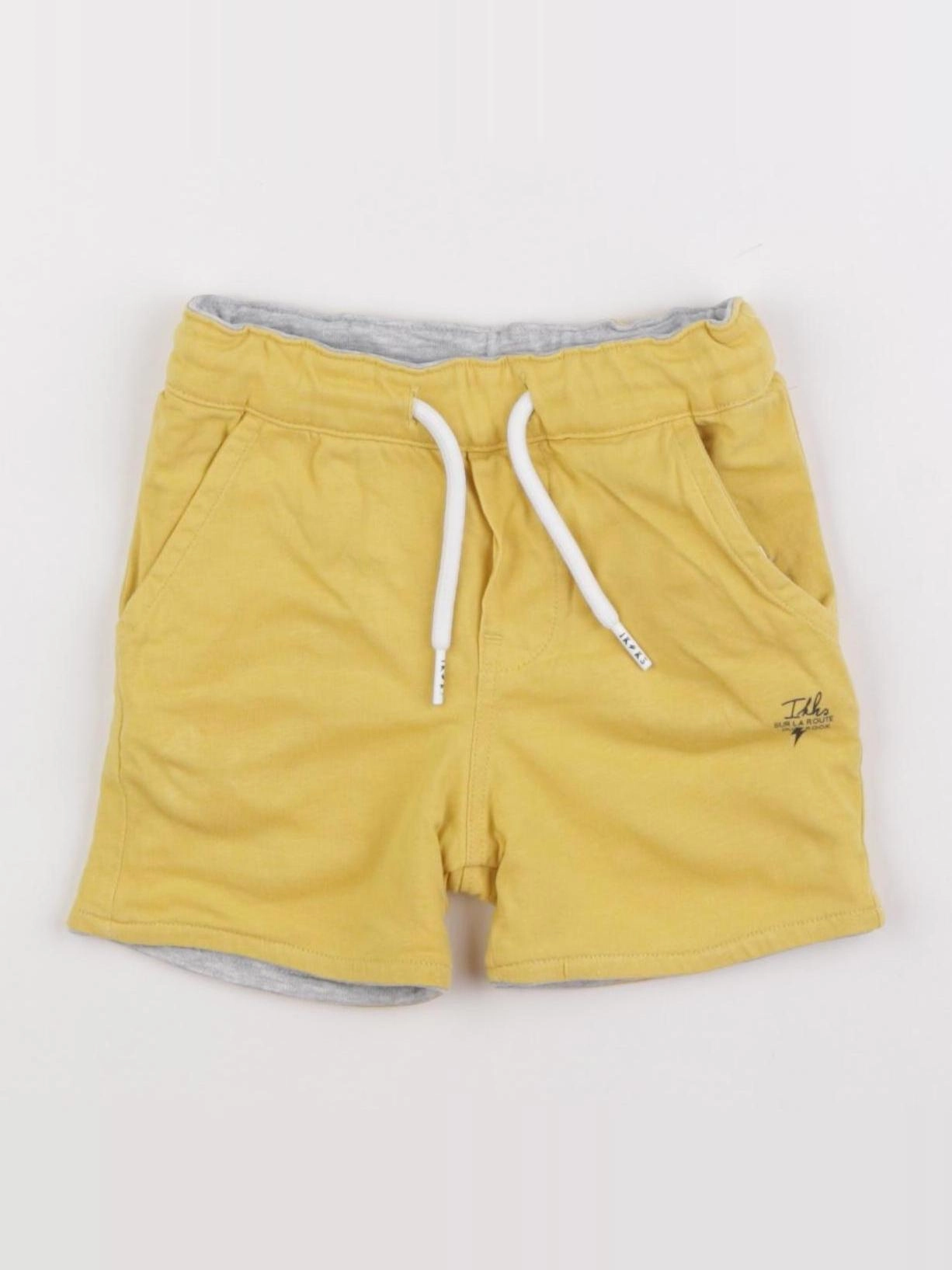 IKKS - short réversible jaune, gris - 12 mois