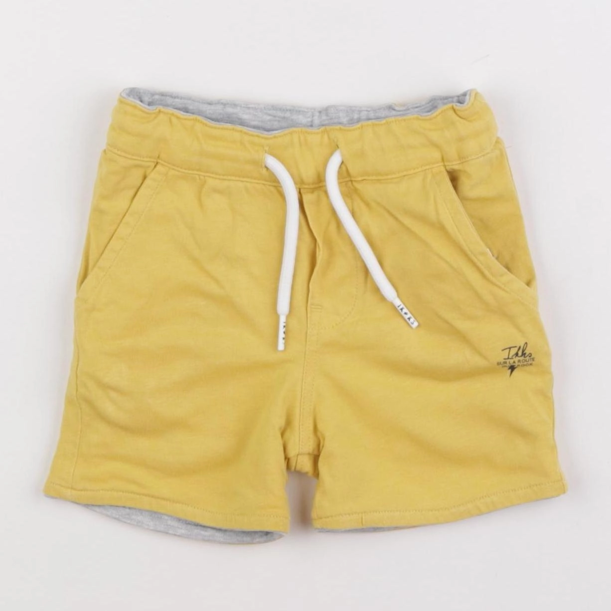 IKKS - short réversible jaune, gris - 12 mois