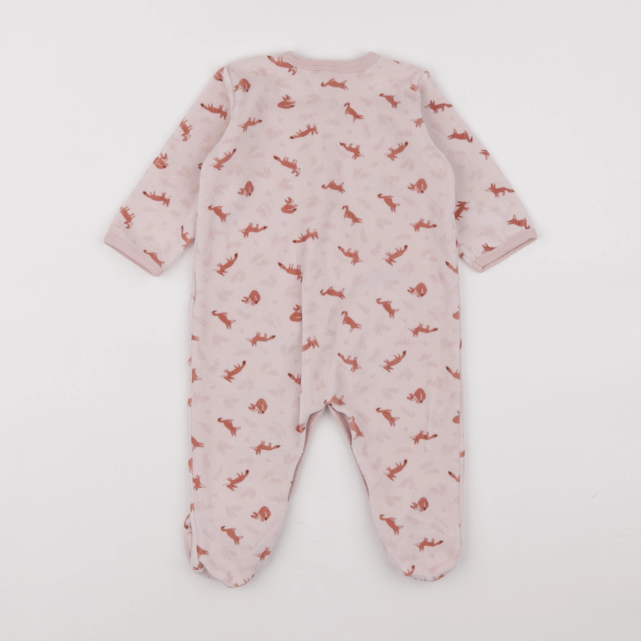 Petit Bateau - pyjama velours rose - 9 mois