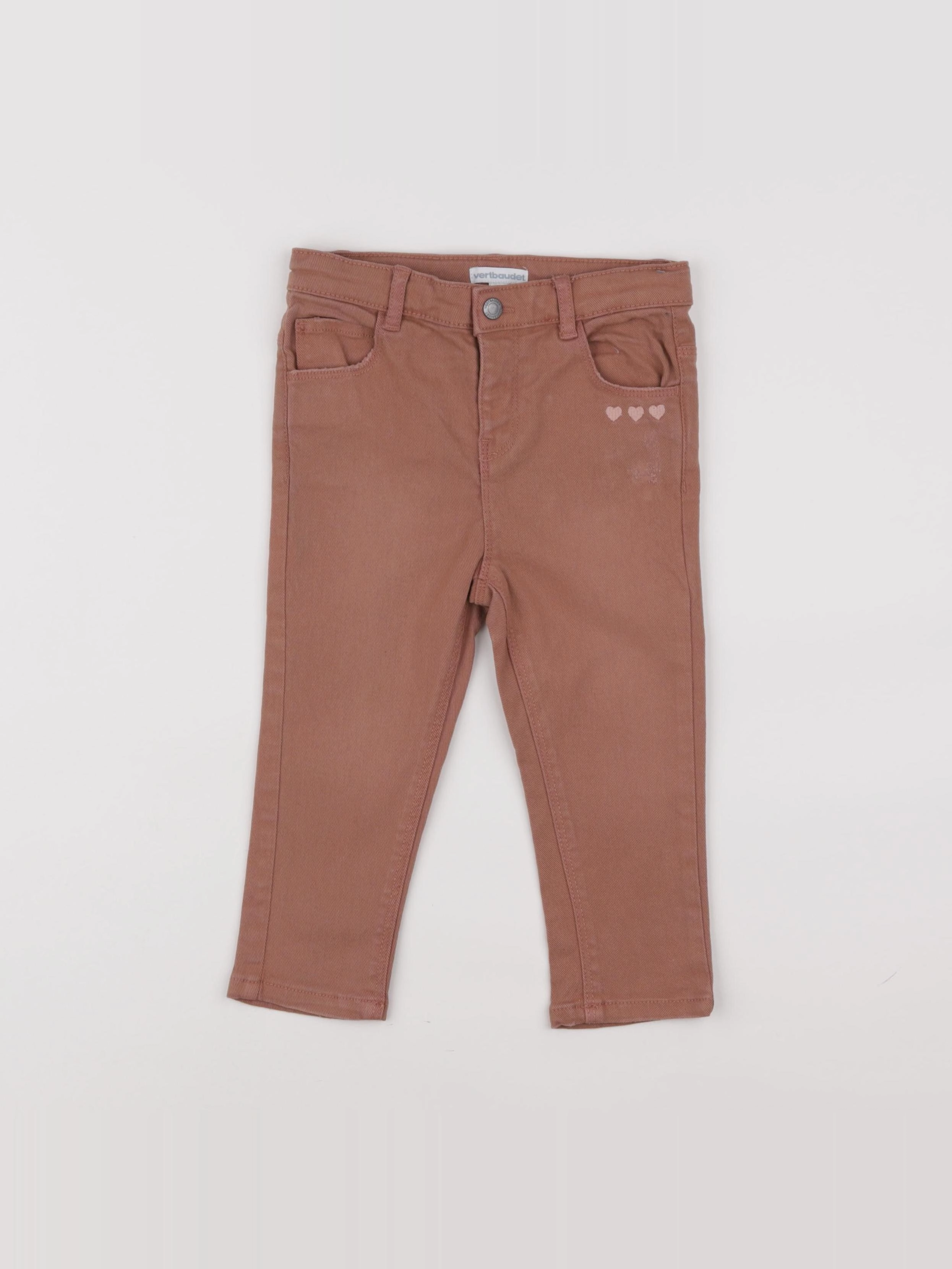Vertbaudet - jean marron - 24 mois
