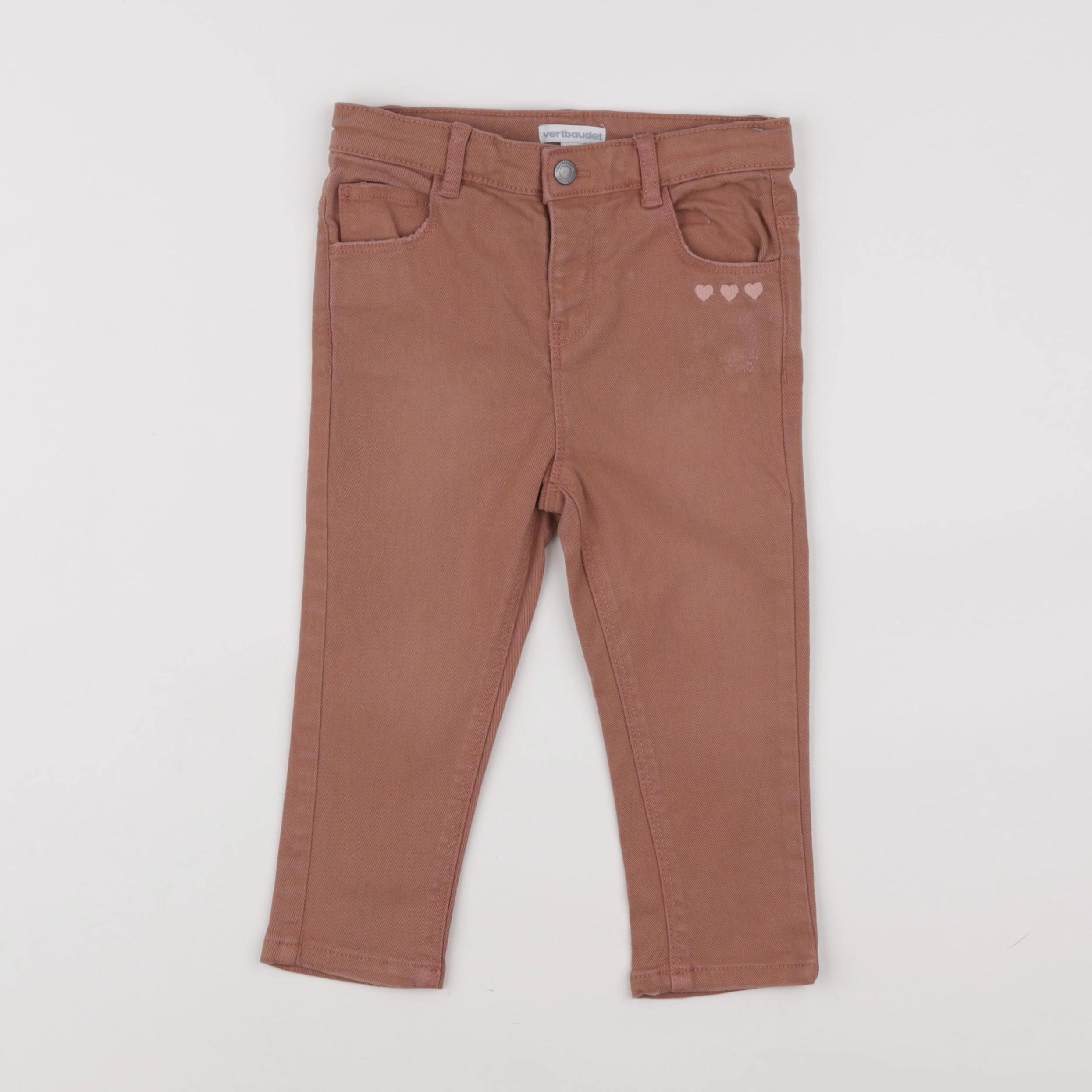 Vertbaudet - jean marron - 24 mois