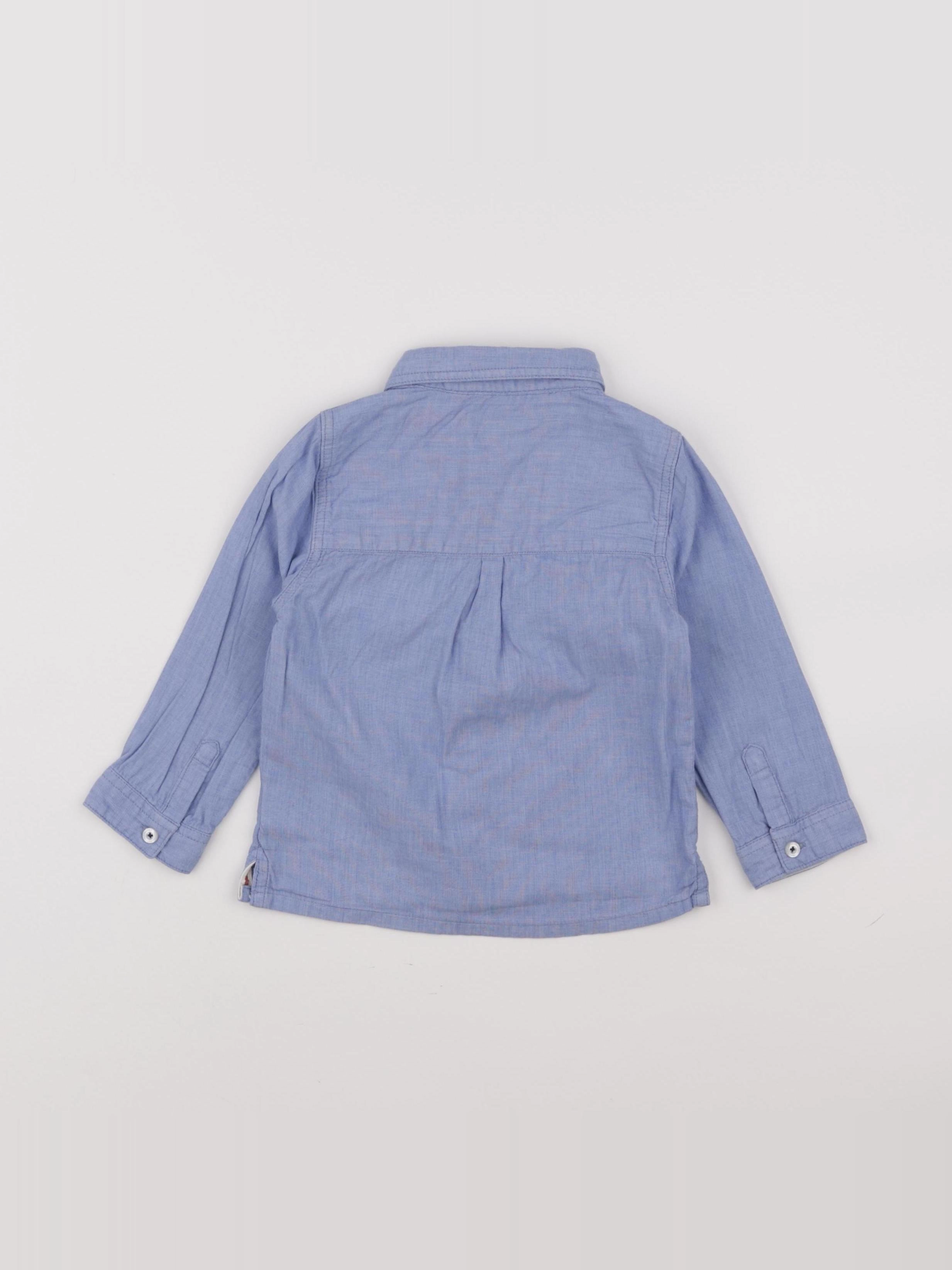 Vertbaudet - chemise bleu - 24 mois