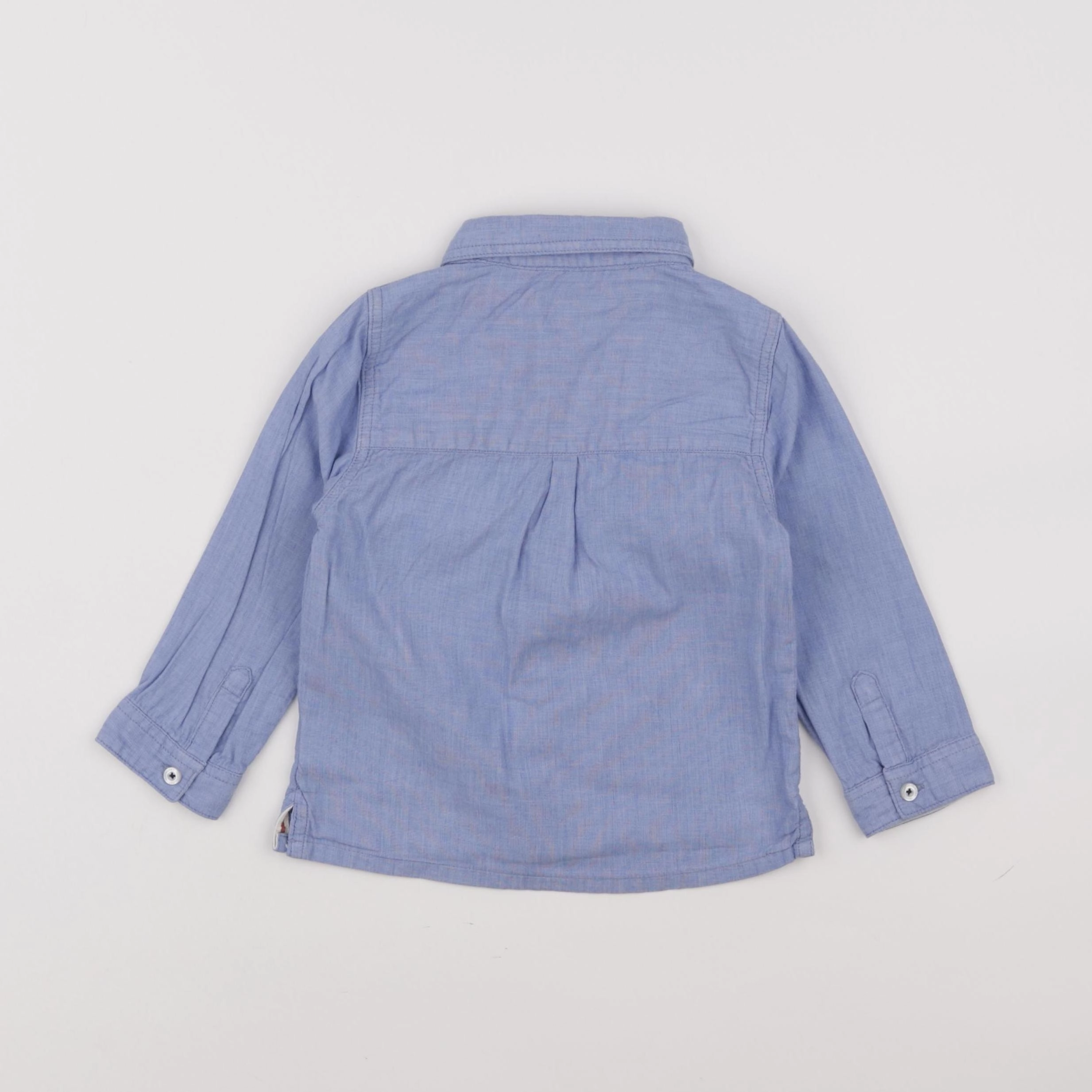 Vertbaudet - chemise bleu - 24 mois