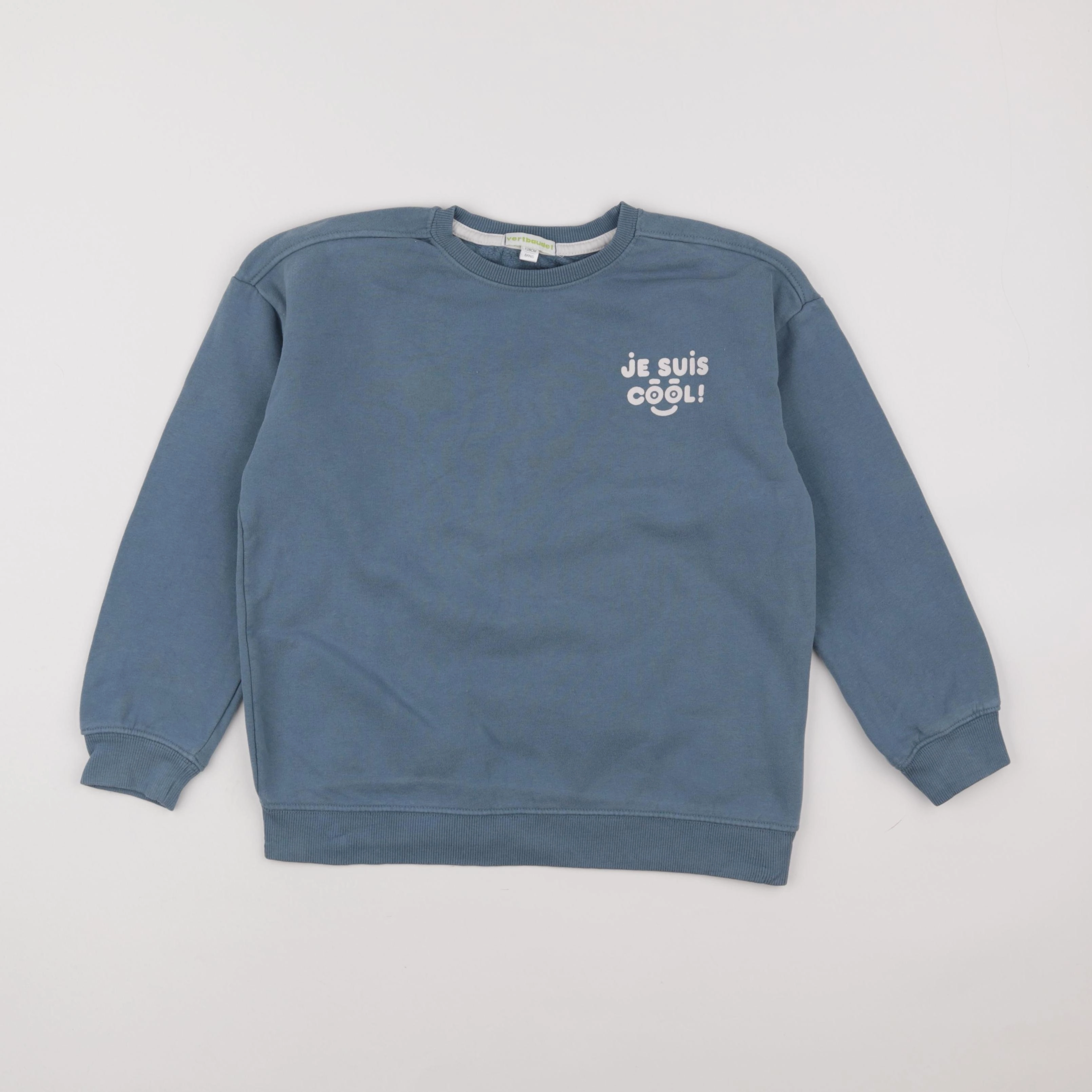 Vertbaudet - sweat bleu - 8 ans