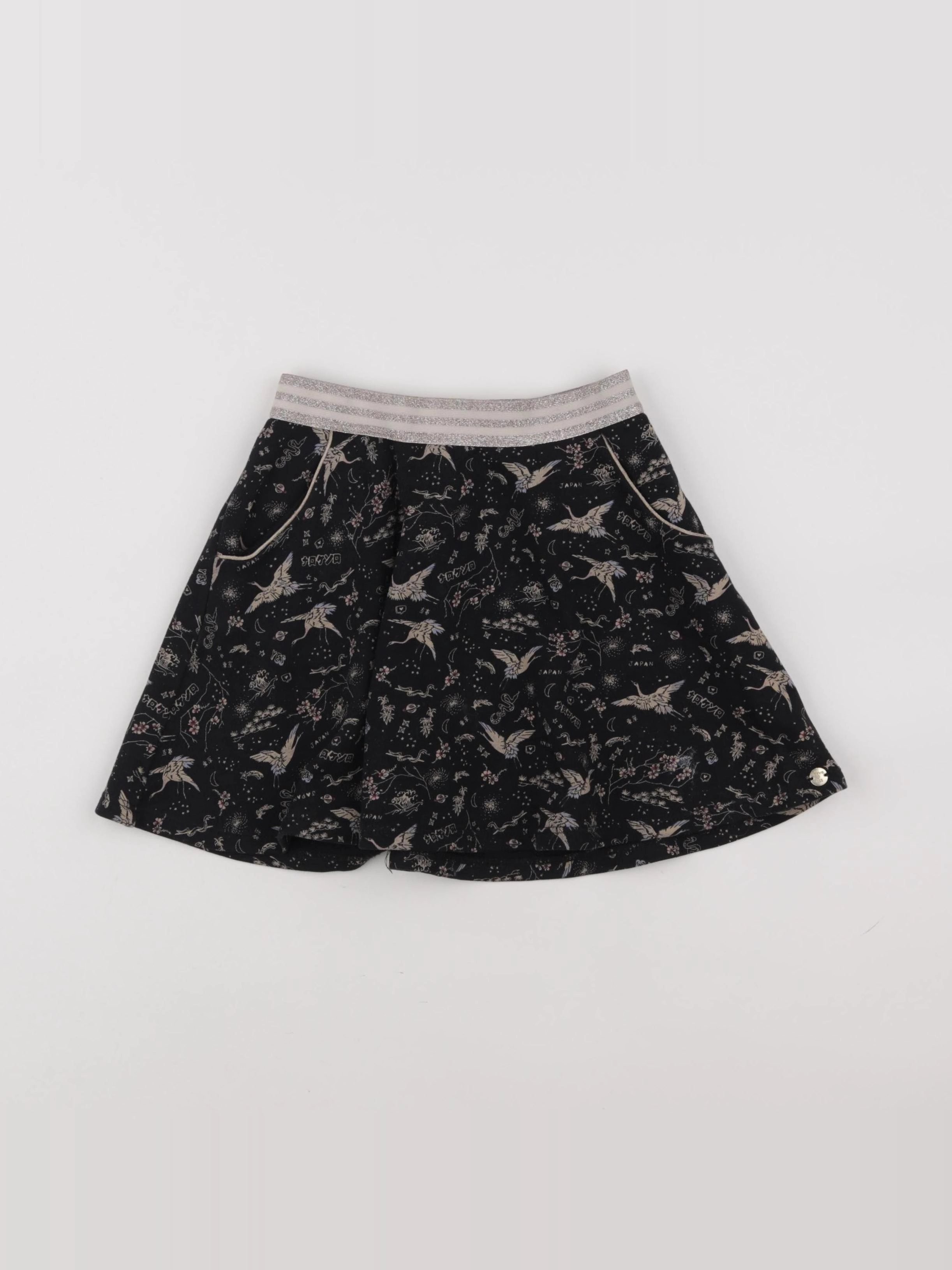 IKKS - jupe noir, beige - 6 ans