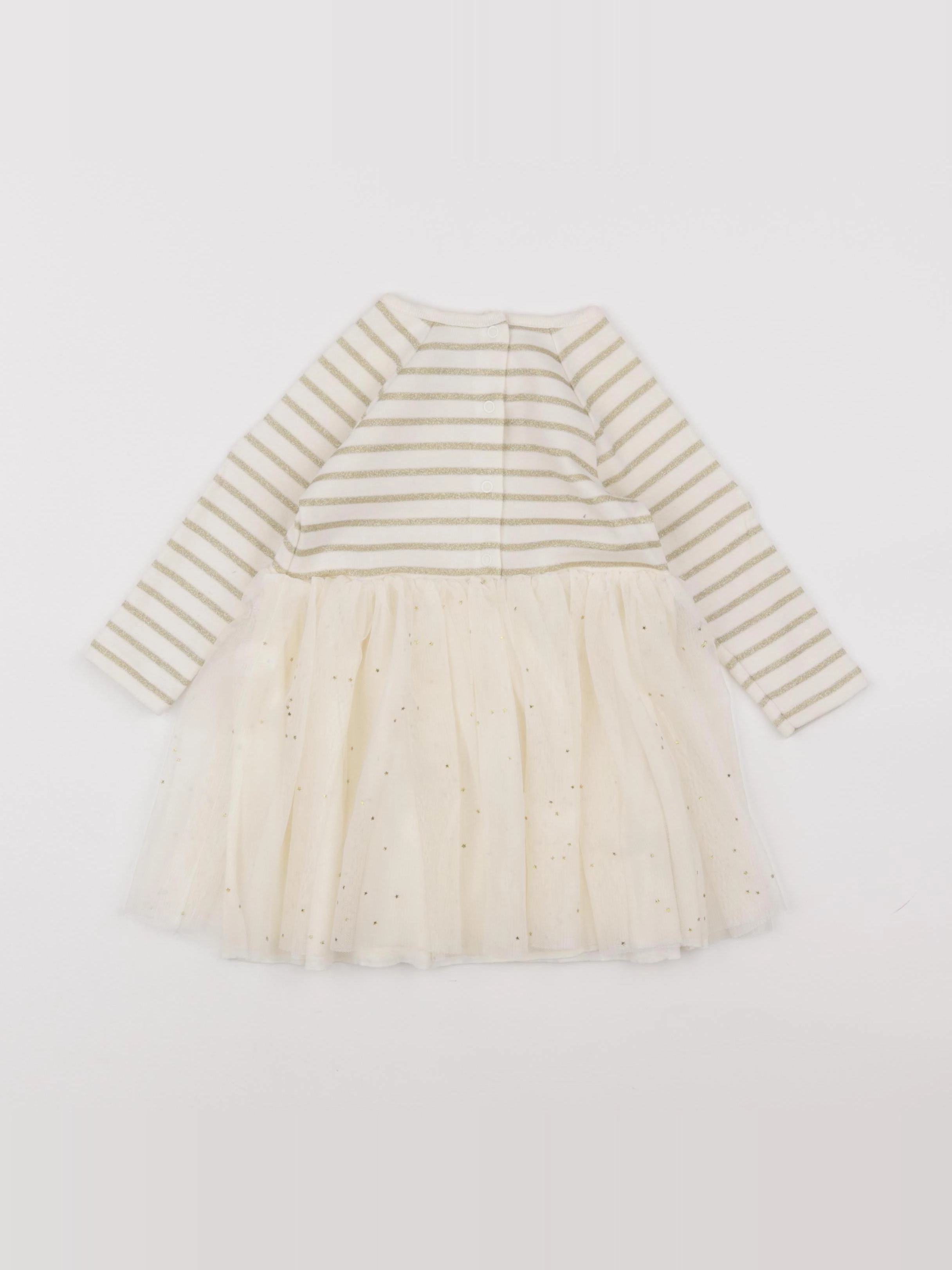 Petit Bateau - robe or, beige - 12 mois