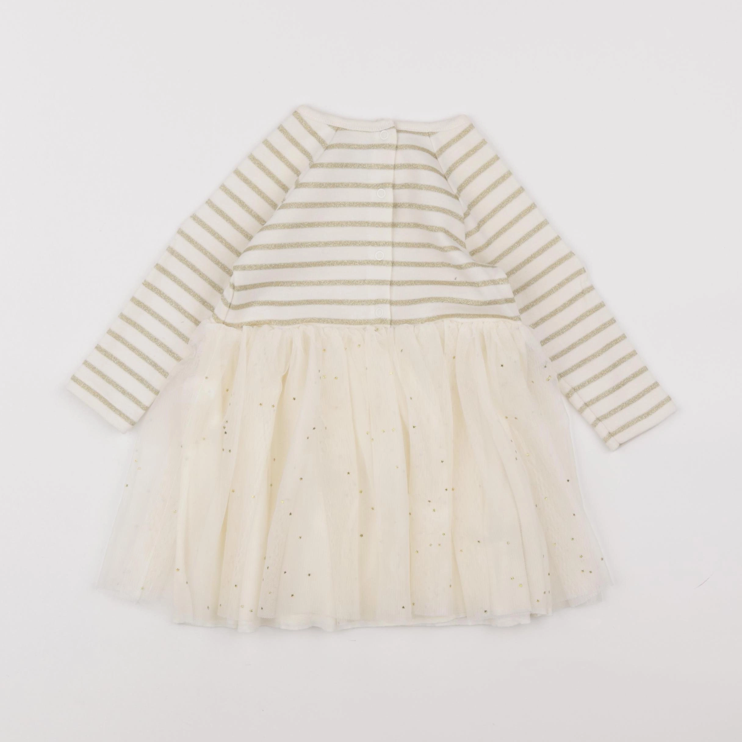 Petit Bateau - robe or, beige - 12 mois