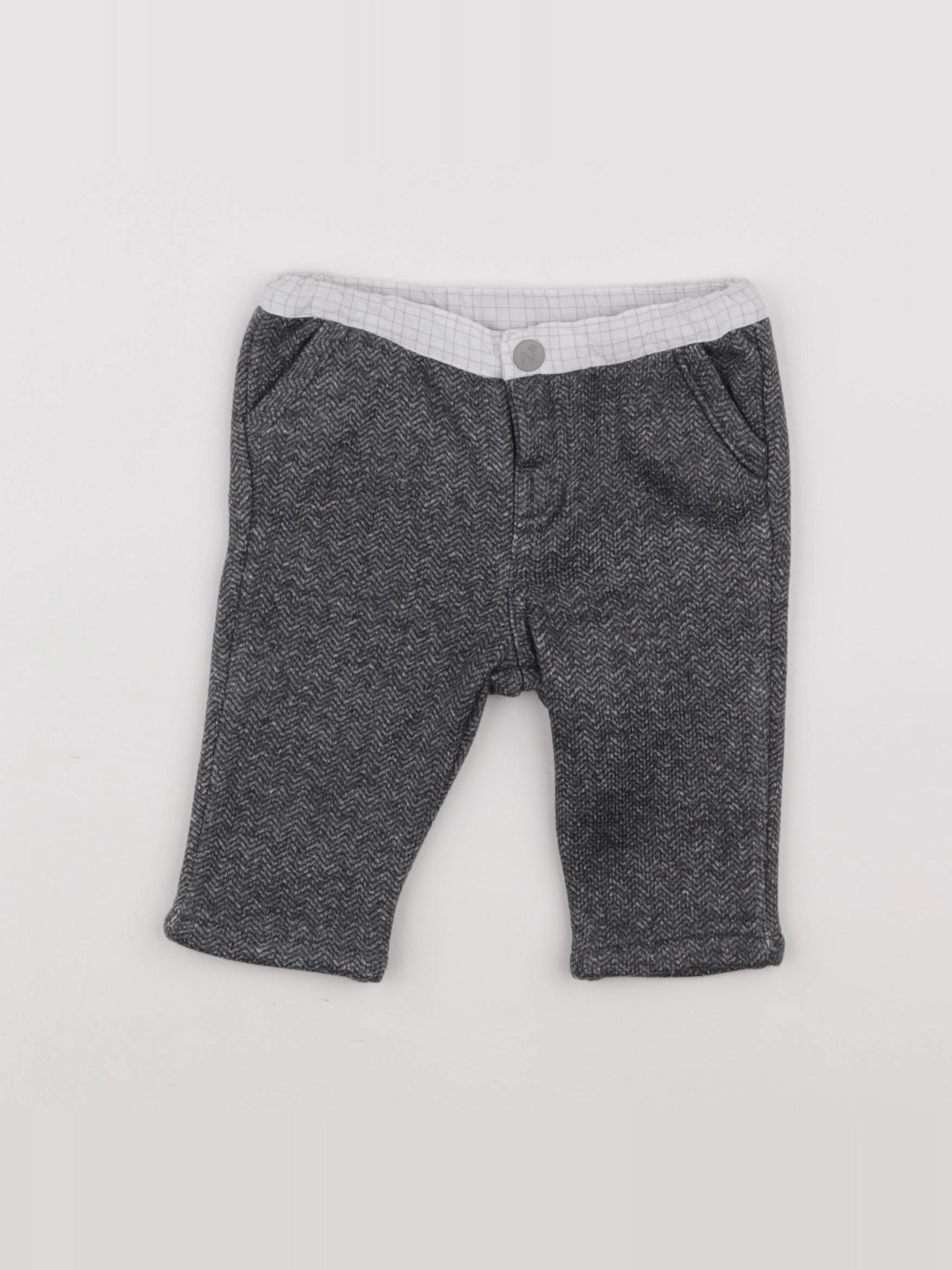 Natalys - pantalon doublé gris - 6 mois