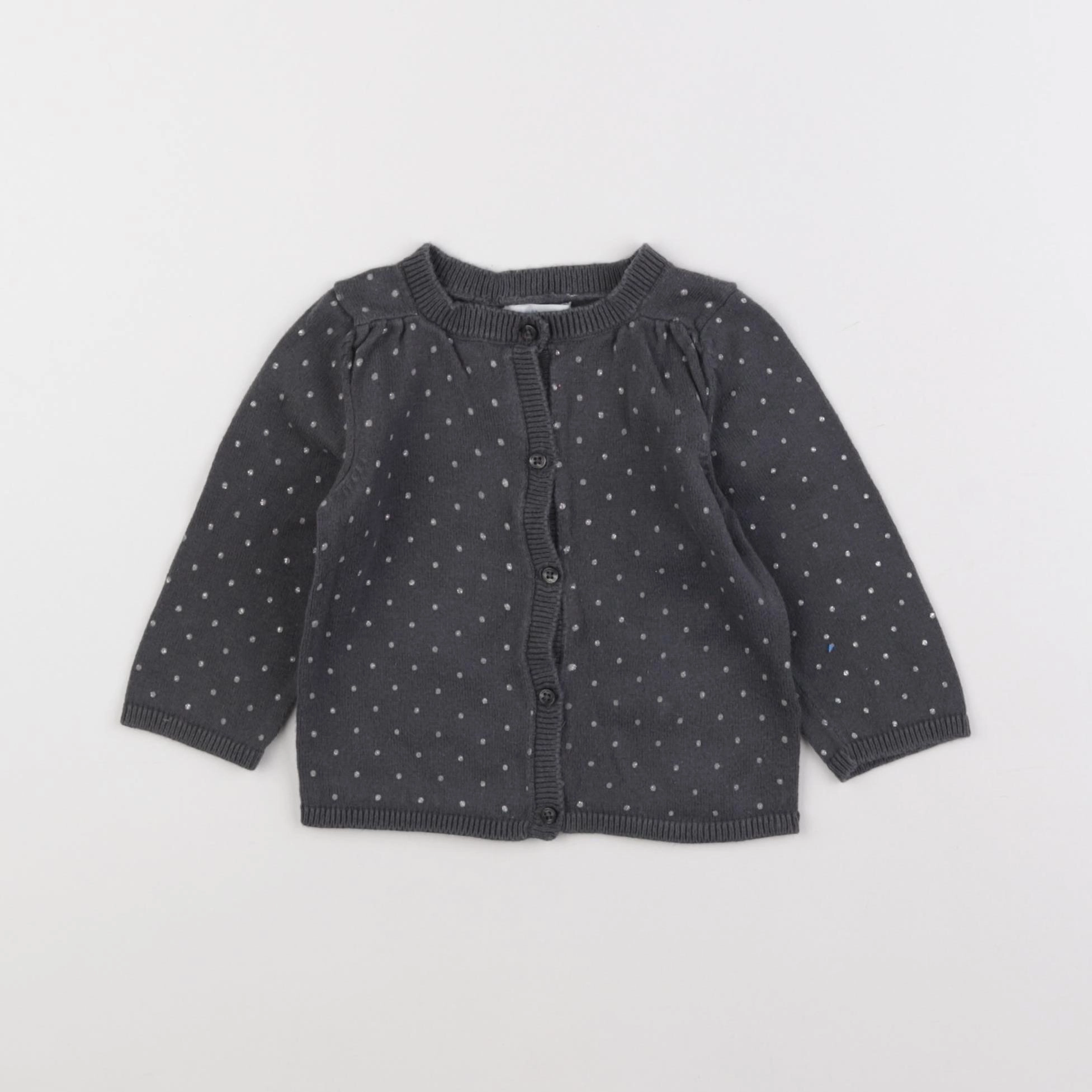 Vertbaudet - gilet gris - 12 mois