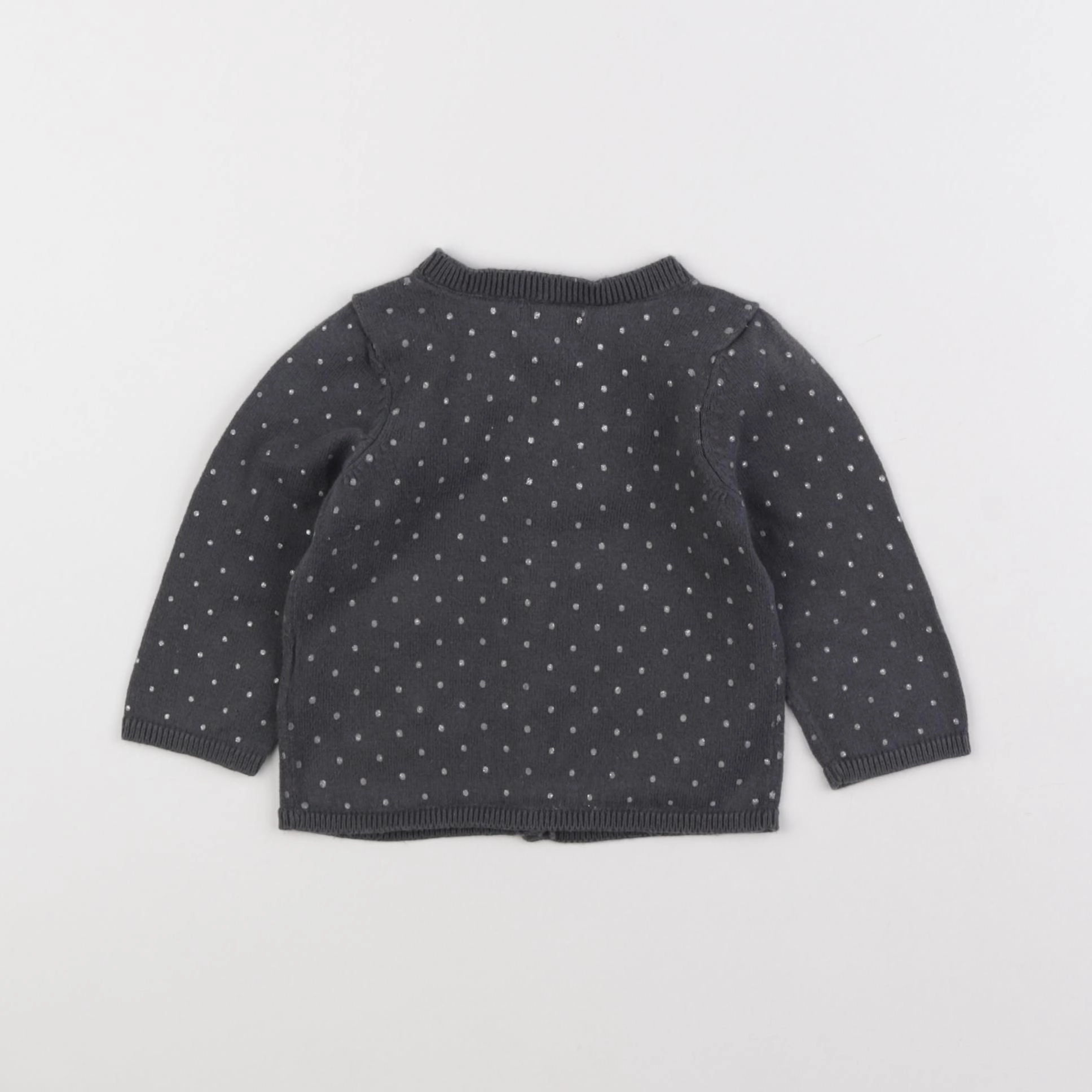 Vertbaudet - gilet gris - 12 mois