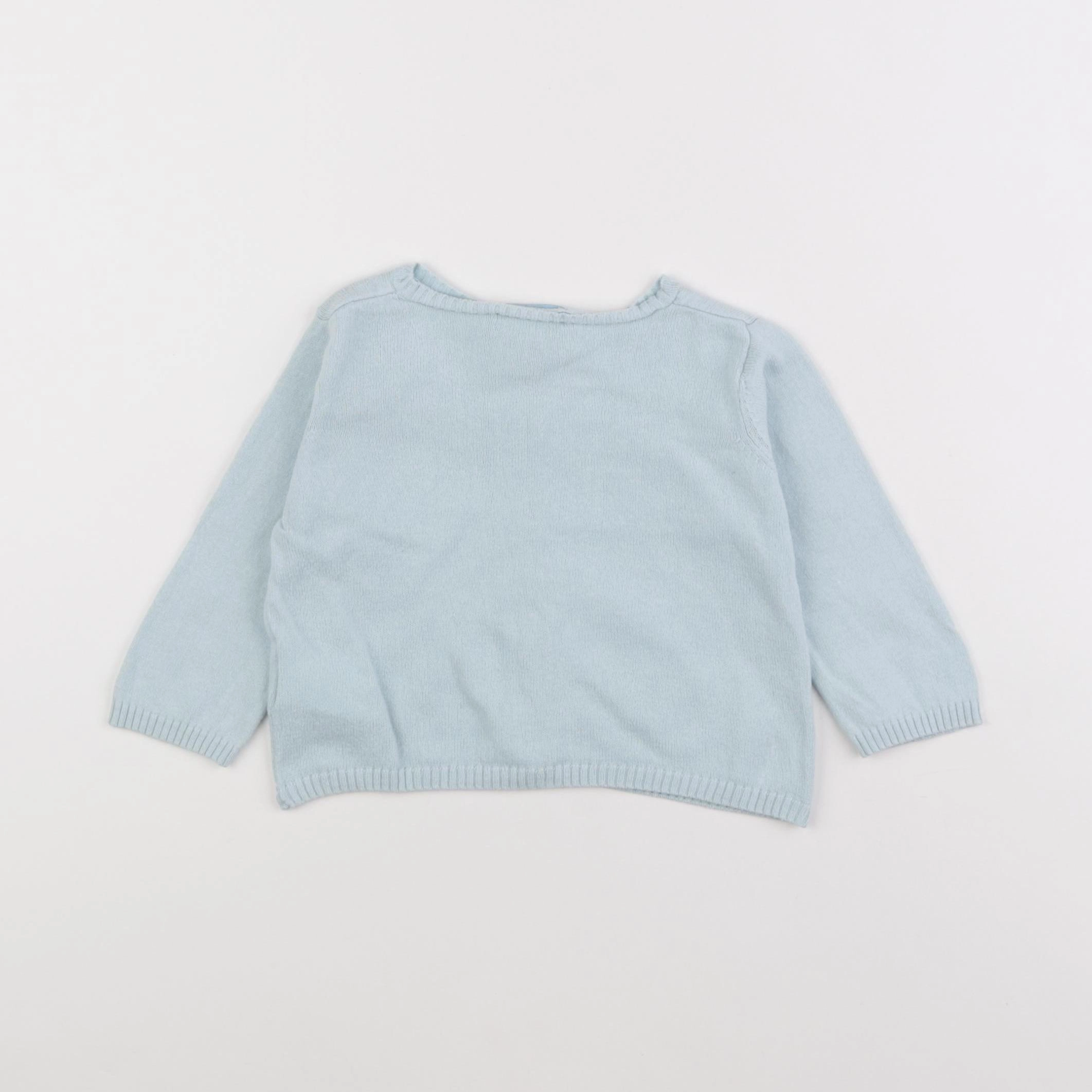 Vertbaudet - gilet bleu - 12 mois
