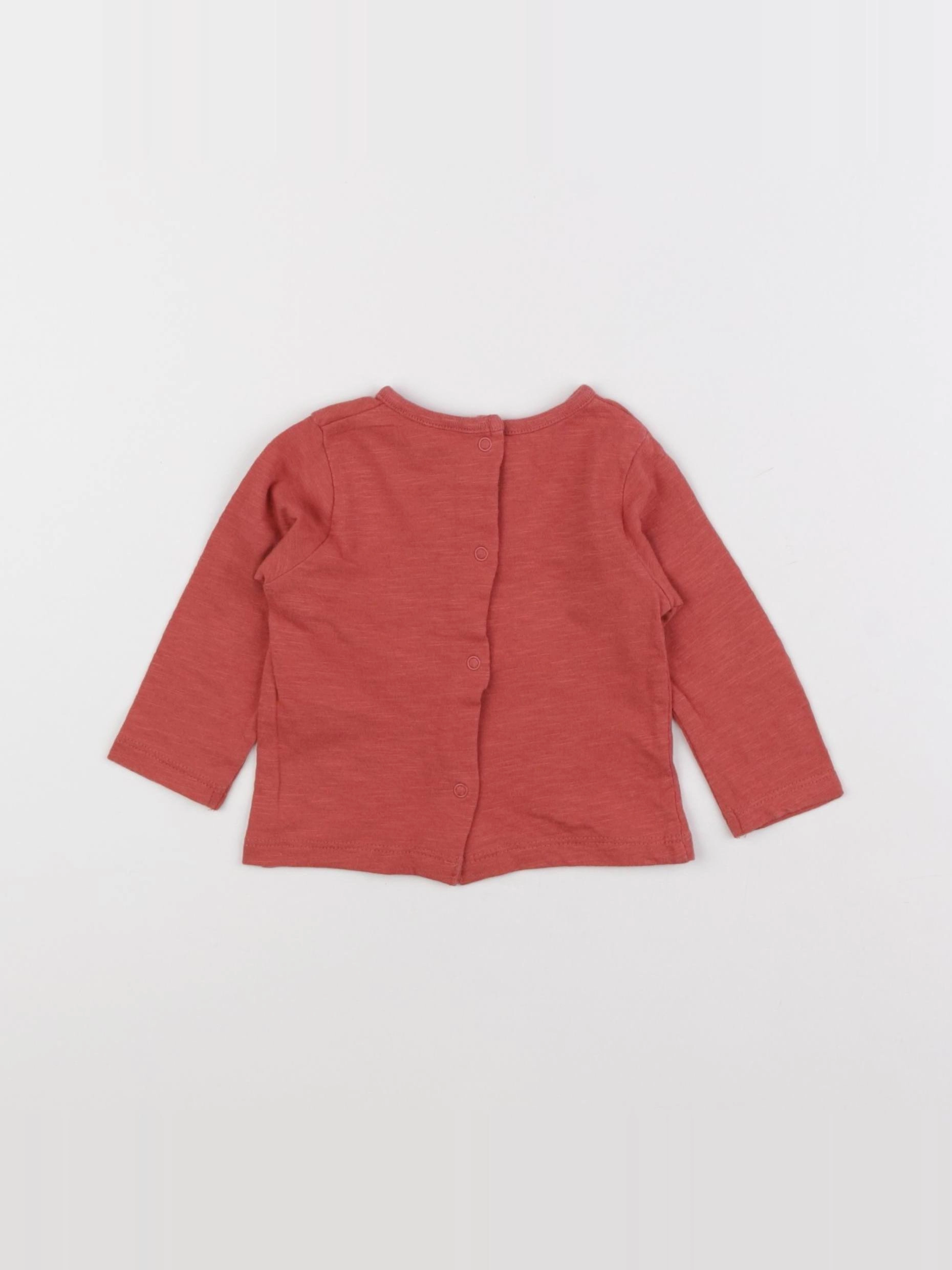 Vertbaudet - tee-shirt rouge - 3 mois
