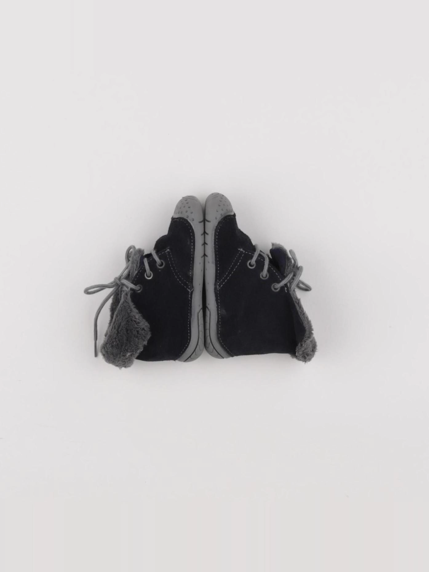 Babybotte - tennis à scratch/ lacets bleu, gris - pointure 21/22