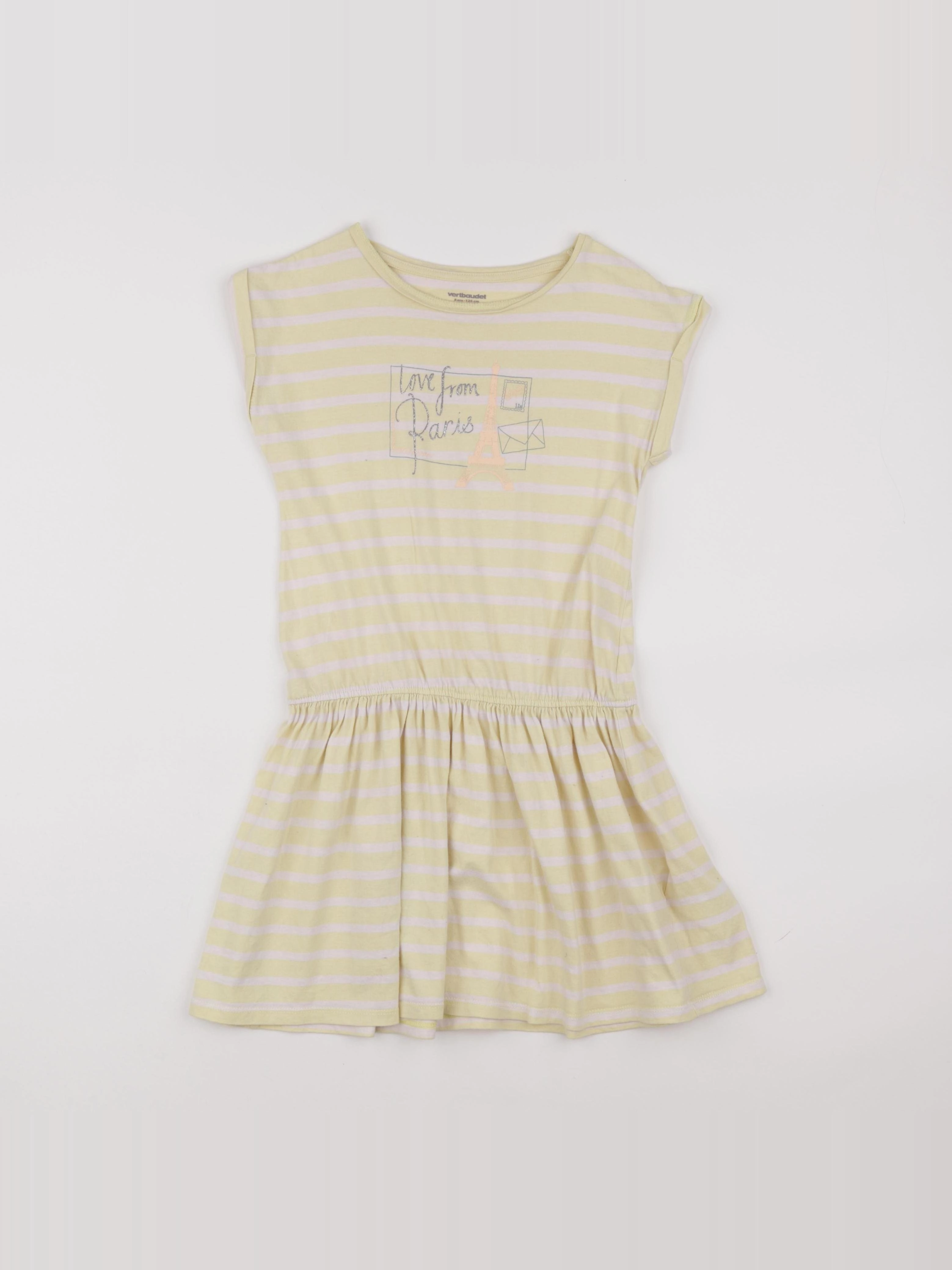 Vertbaudet - robe jaune - 8 ans