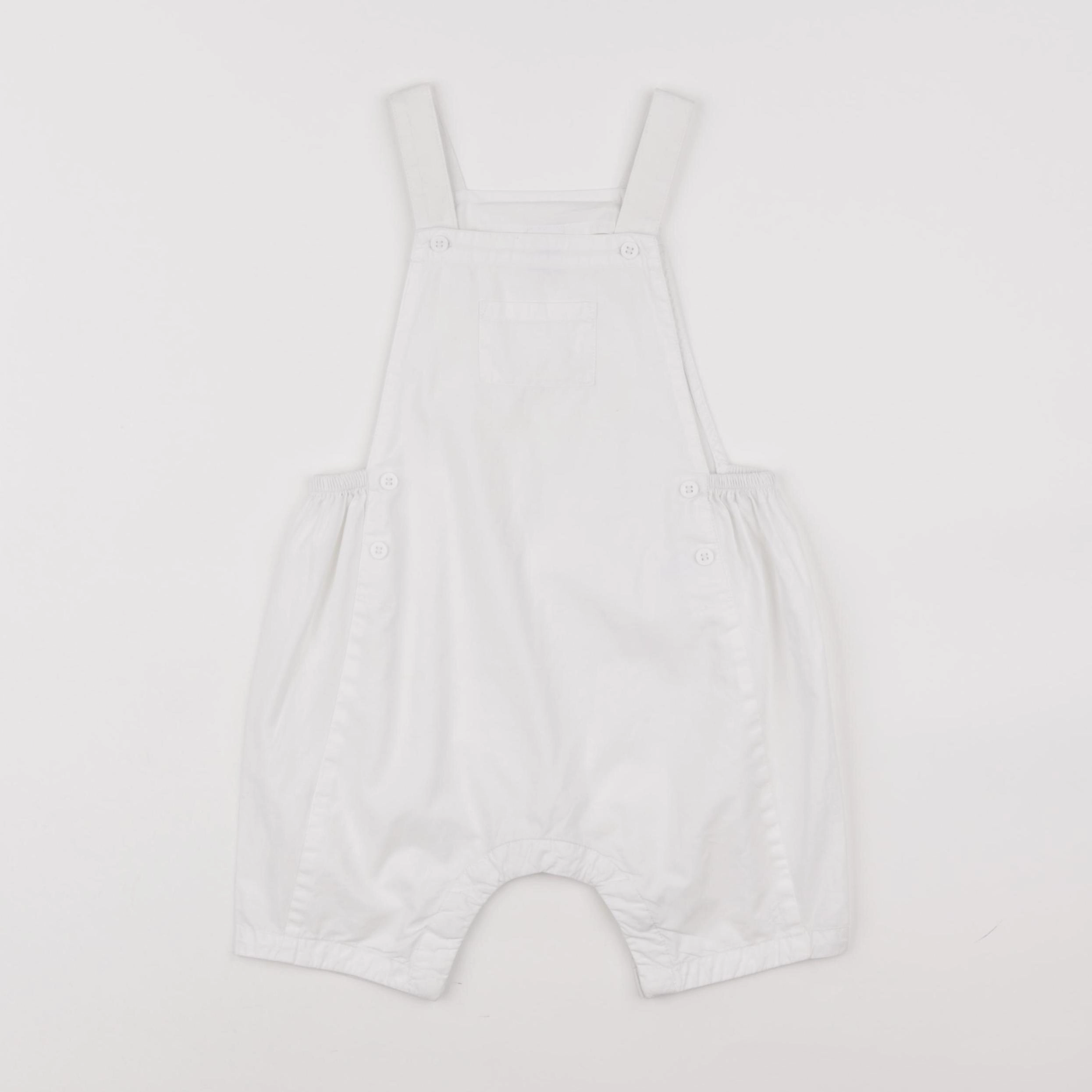 Petit Bateau - salopette blanc - 12 mois