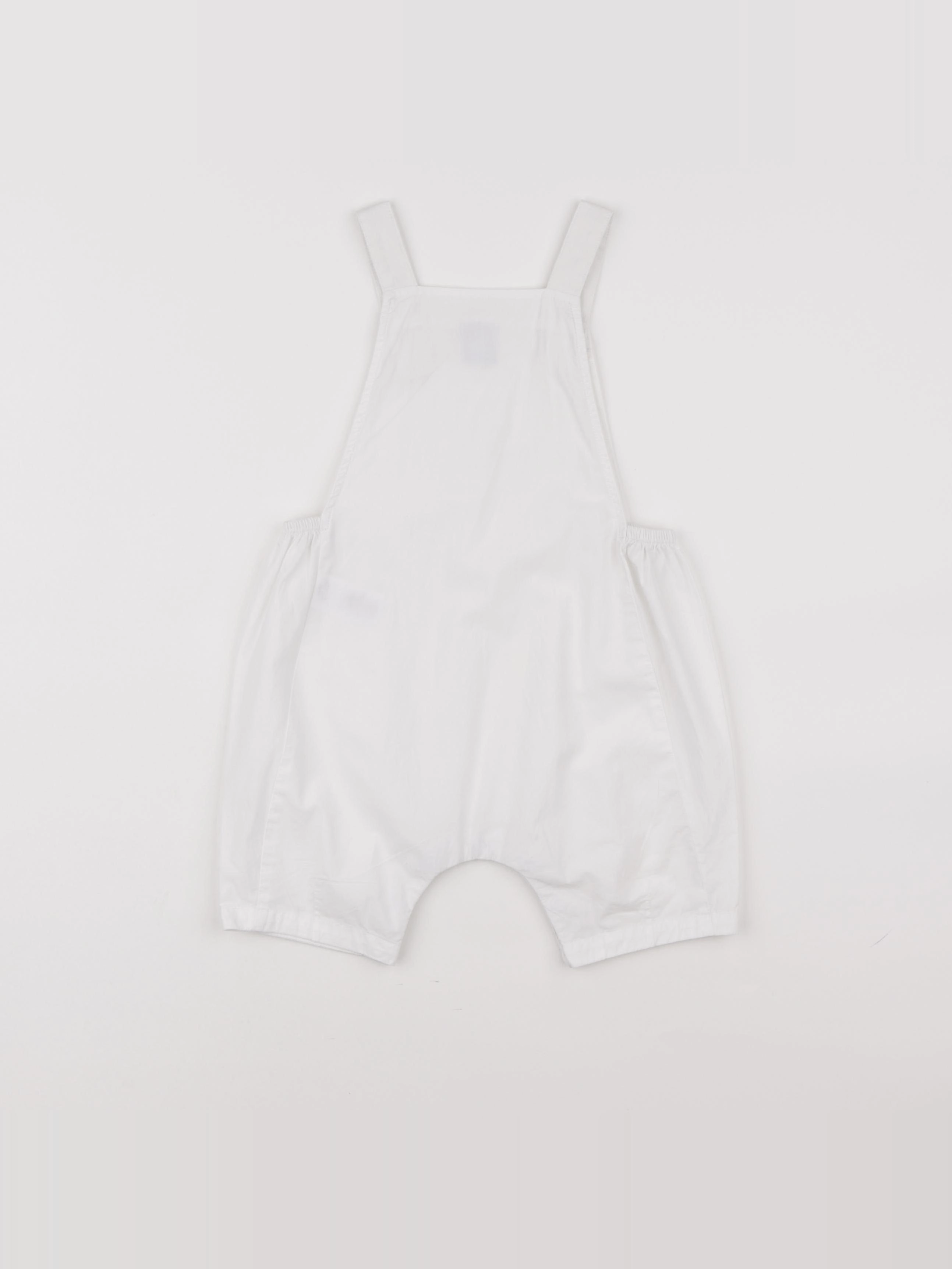 Petit Bateau - salopette blanc - 12 mois