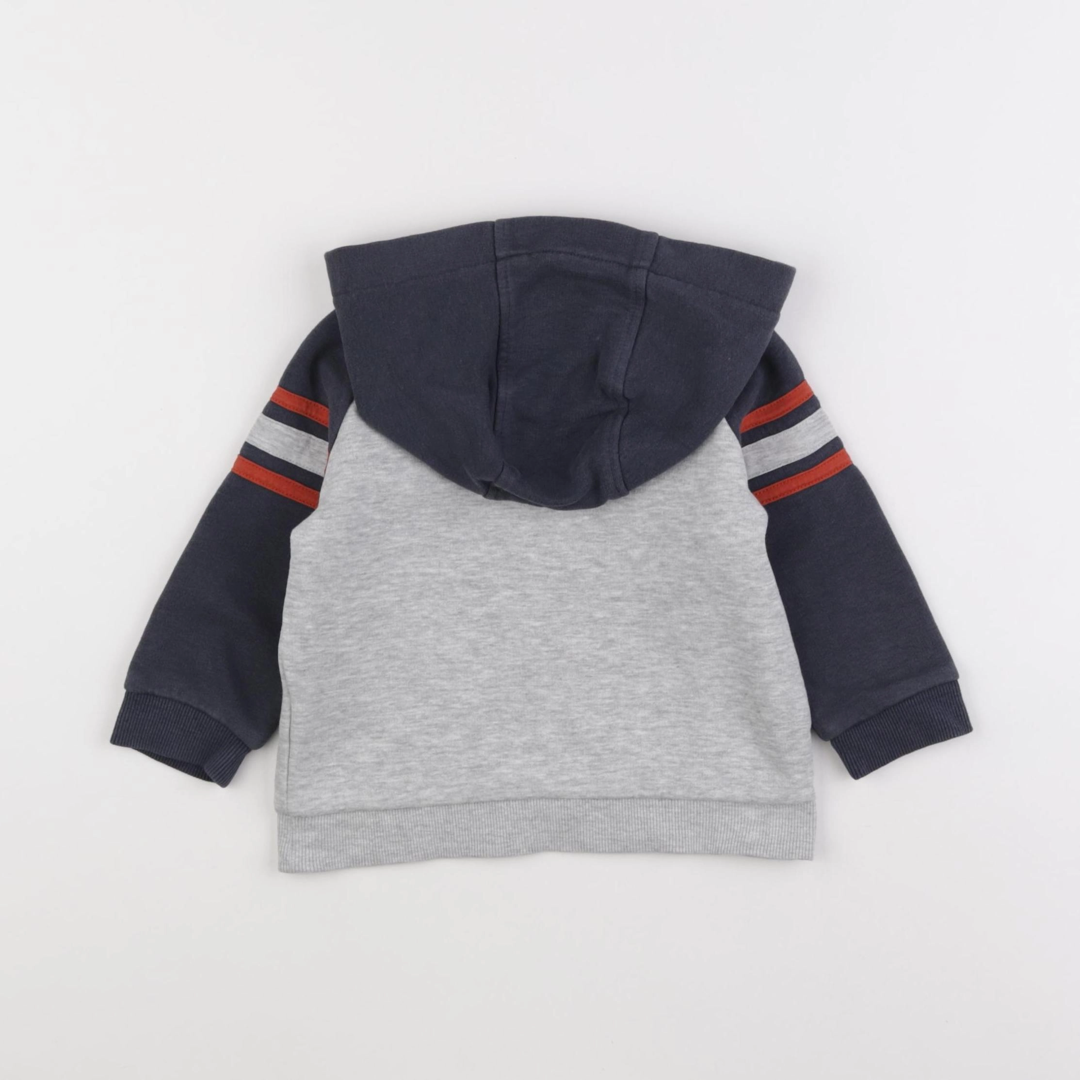 Vertbaudet - sweat gris, bleu - 2 ans